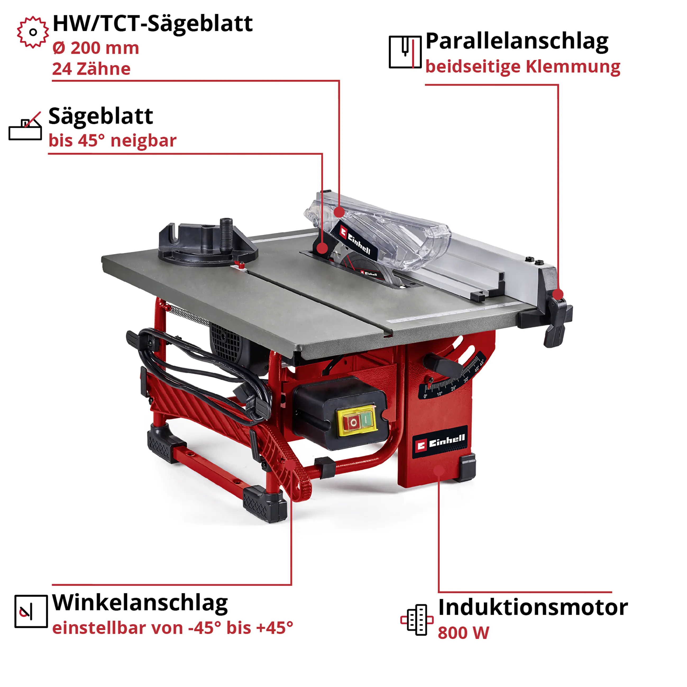Einhell Tischkreissäge TC-TS 8 I 500 W 2950 min-1 Einhell Tischkreissäge TC-TS 8 I 500 W 2950 min-1