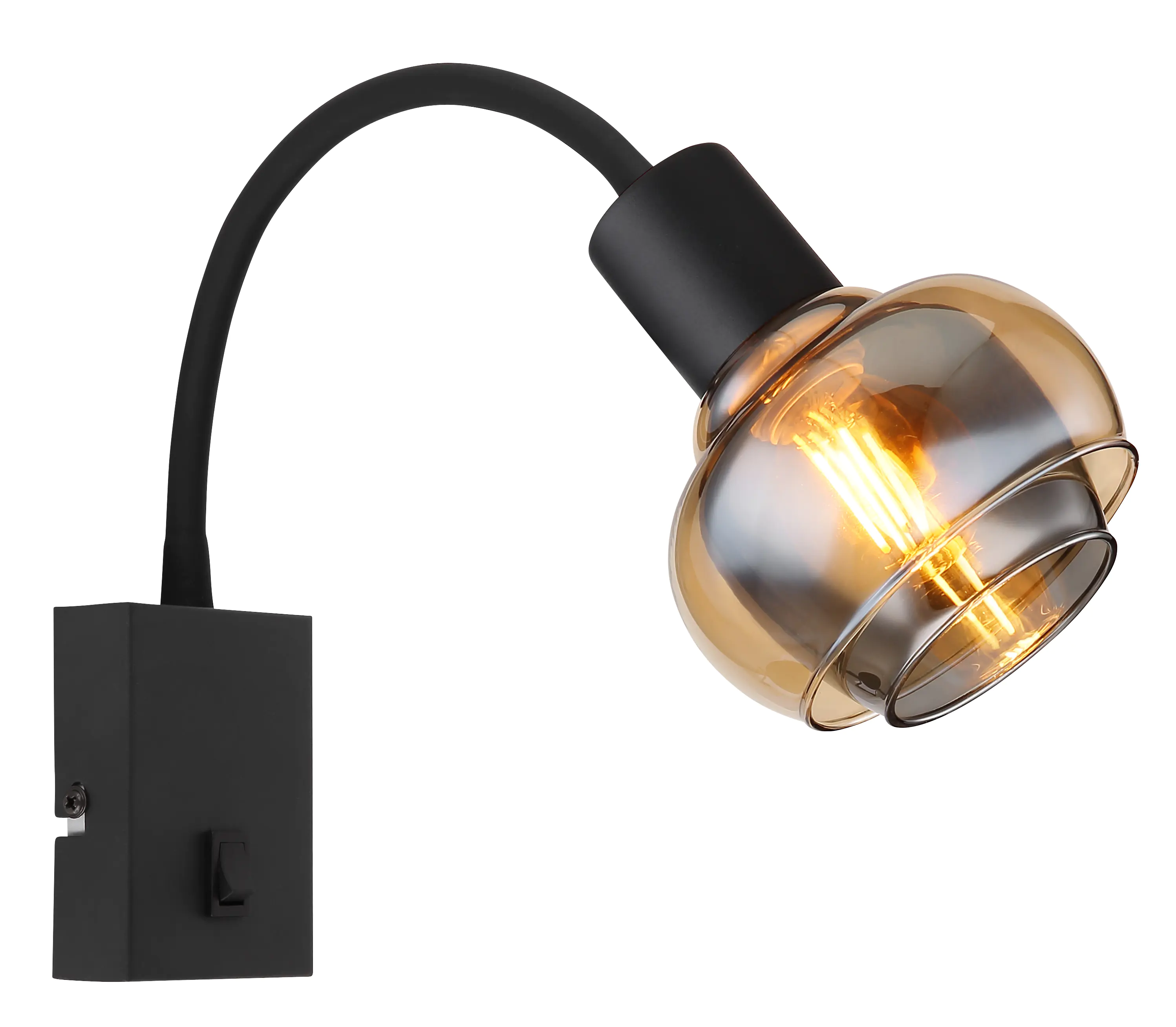 Globo Wandleuchte Tokki schwarz matt 10,5 x 46,5 cm E14 Globo Wandleuchte Tokki schwarz matt 10,5 x 46,5 cm E14