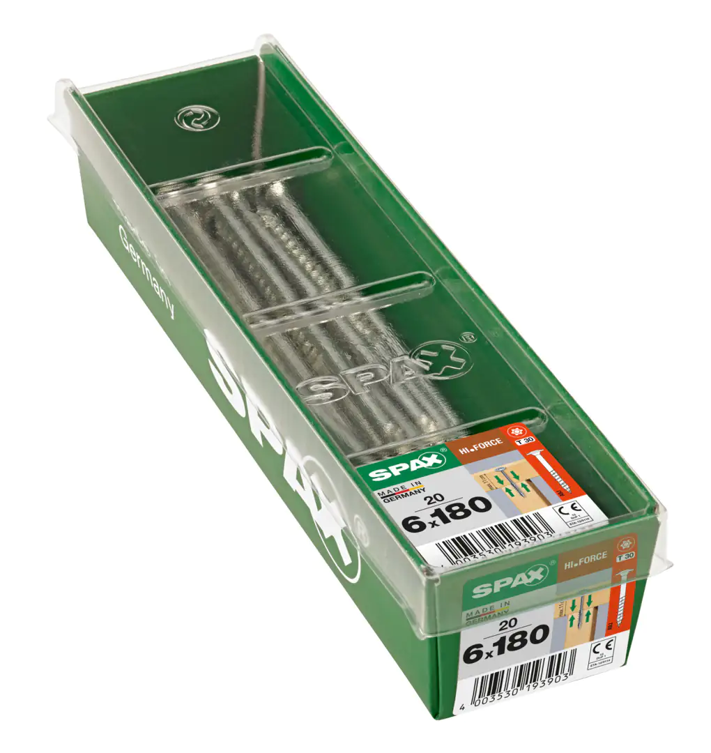 Spax Holzbauschrauben 6.0 x 180 mm TX 30 - 20 Stk. Spax Holzbauschrauben 6.0 x 180 mm TX 30 - 20 Stk.