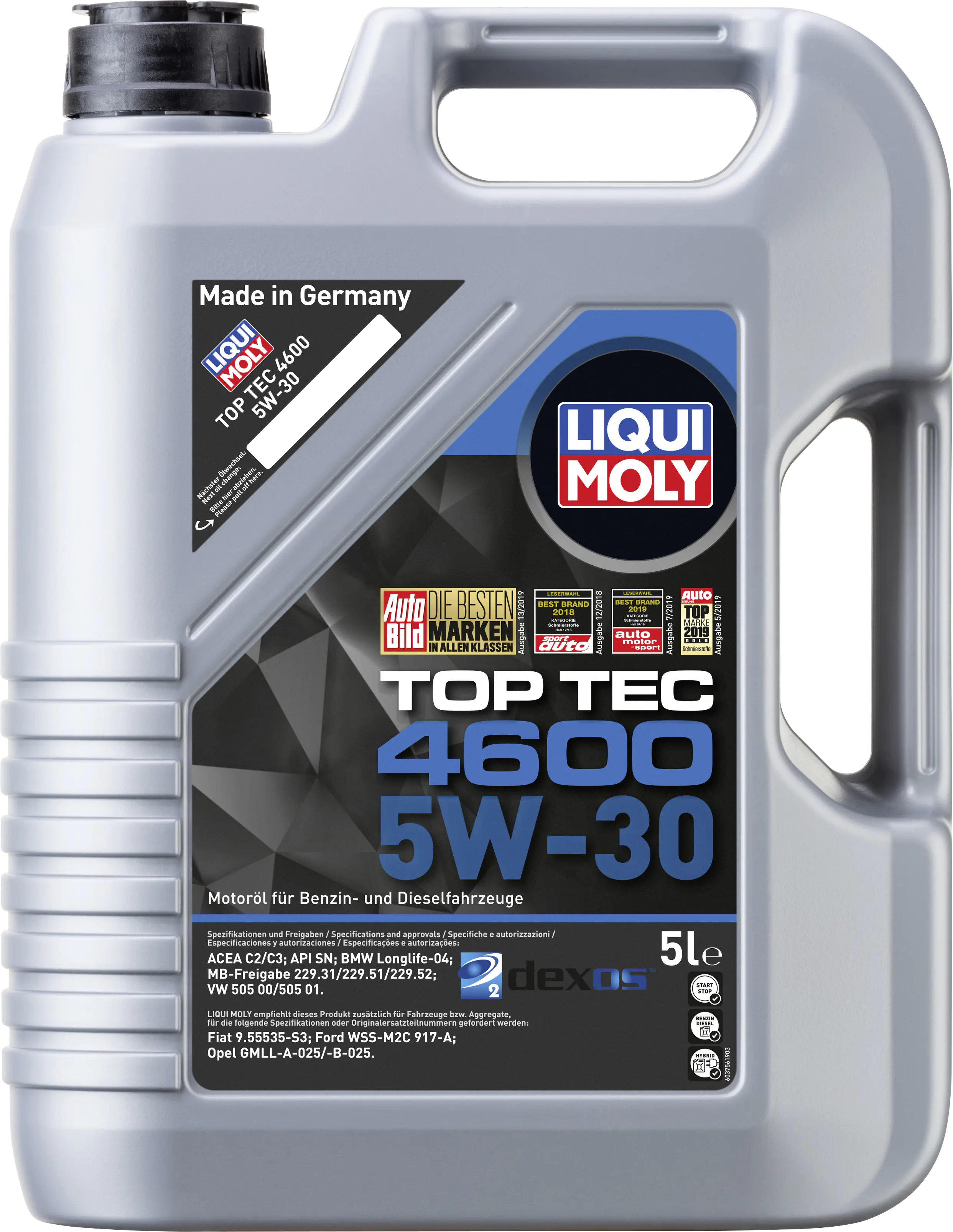 Liqui Moly Motoröl Top Tec 4600 SAE 5W-30 5 L Liqui Moly Motoröl Top Tec 4600 SAE 5W-30 5 L