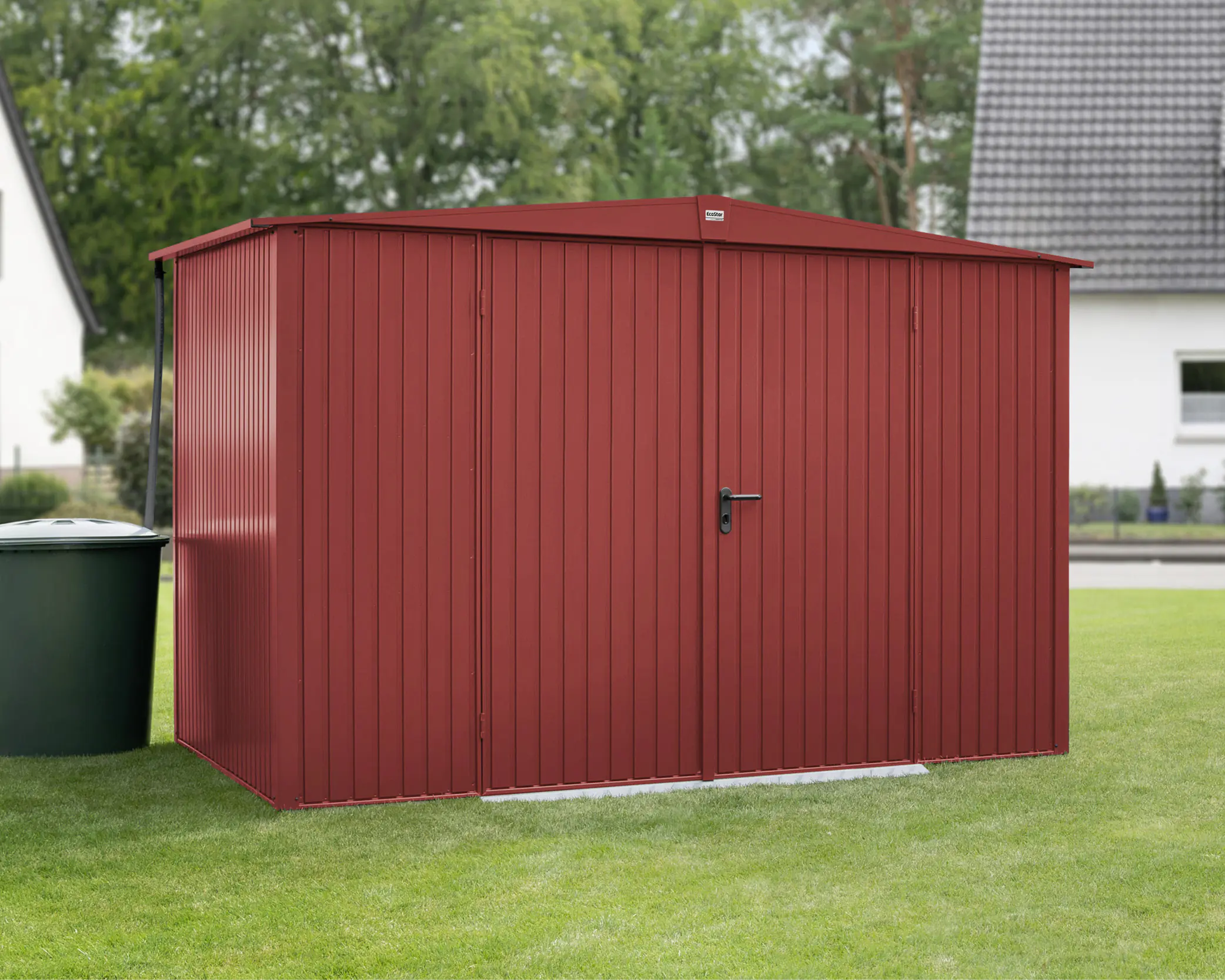 EcoStar Gerätehaus Trend-S Typ 3 purpurrot 323,6 x 247,7 x 219,4 cm