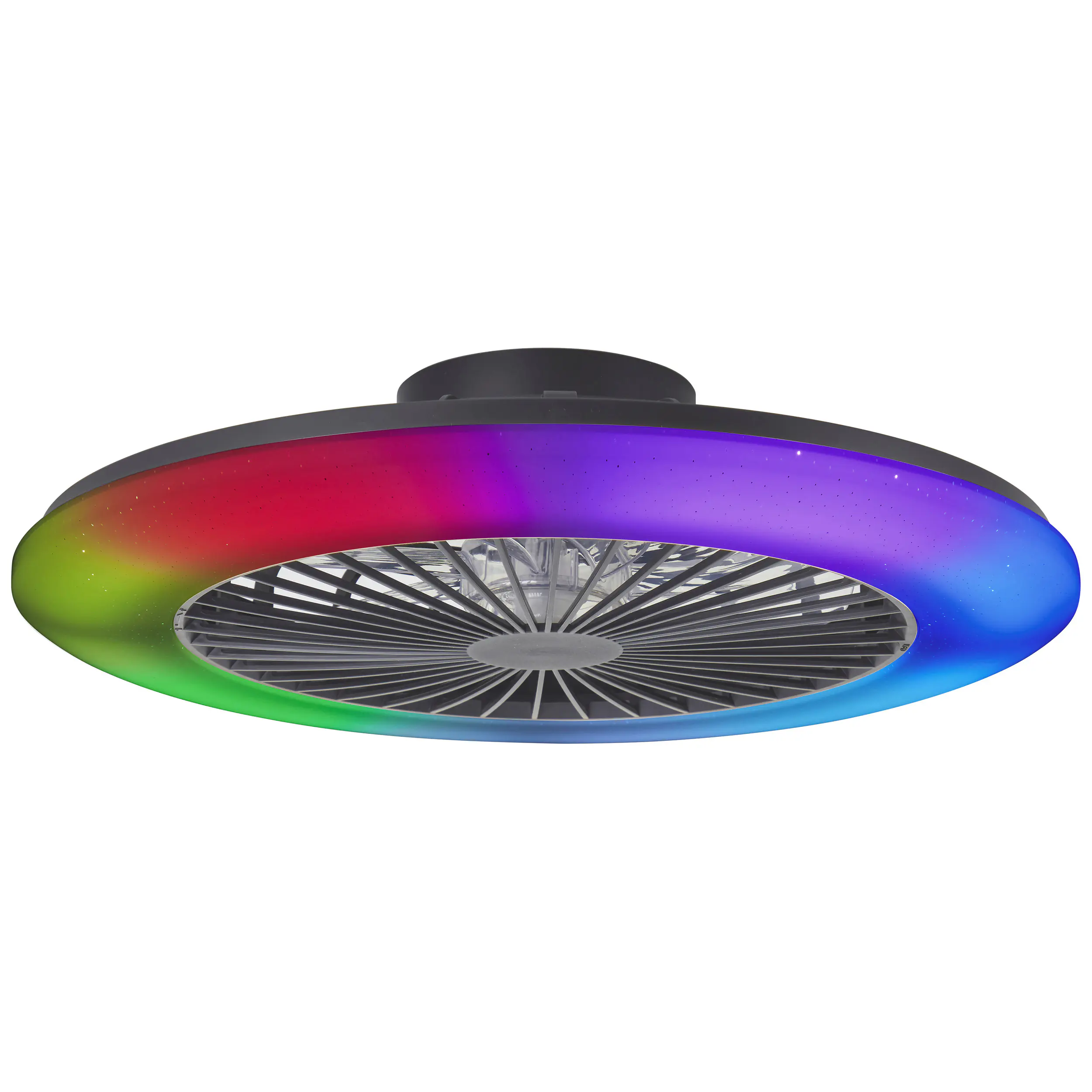 Brilliant LED Deckenleuchte mit Ventilator Salerno Ø 58 cm 55 W schwarz