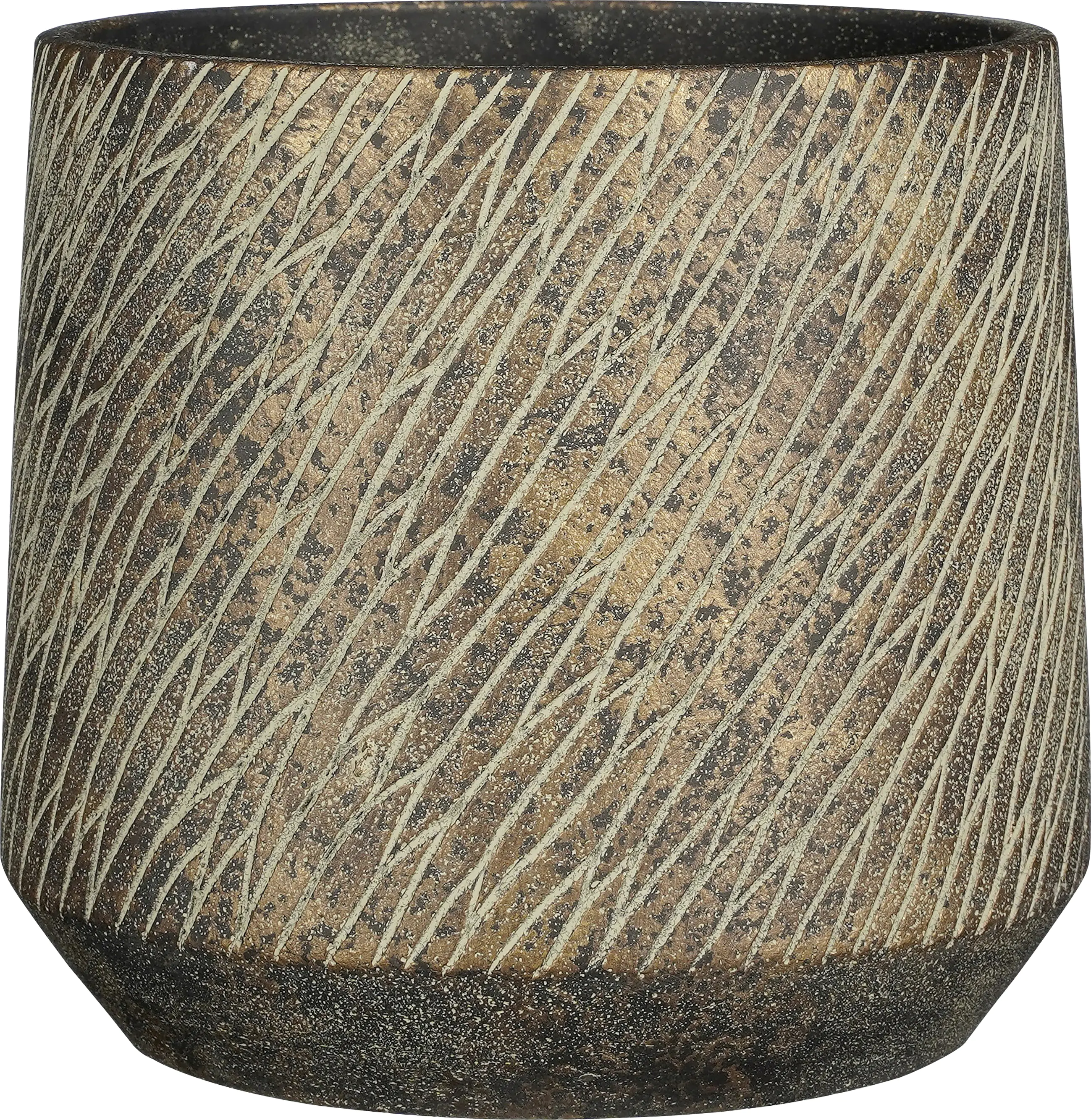 Mica Übertopf Camino  Ø 21 x 19 cm dunkelbraun