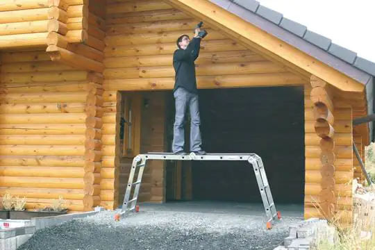 Krause Aluminium-Gelenkleiter MONTO MultiMatic mit Plattform 4,40 m