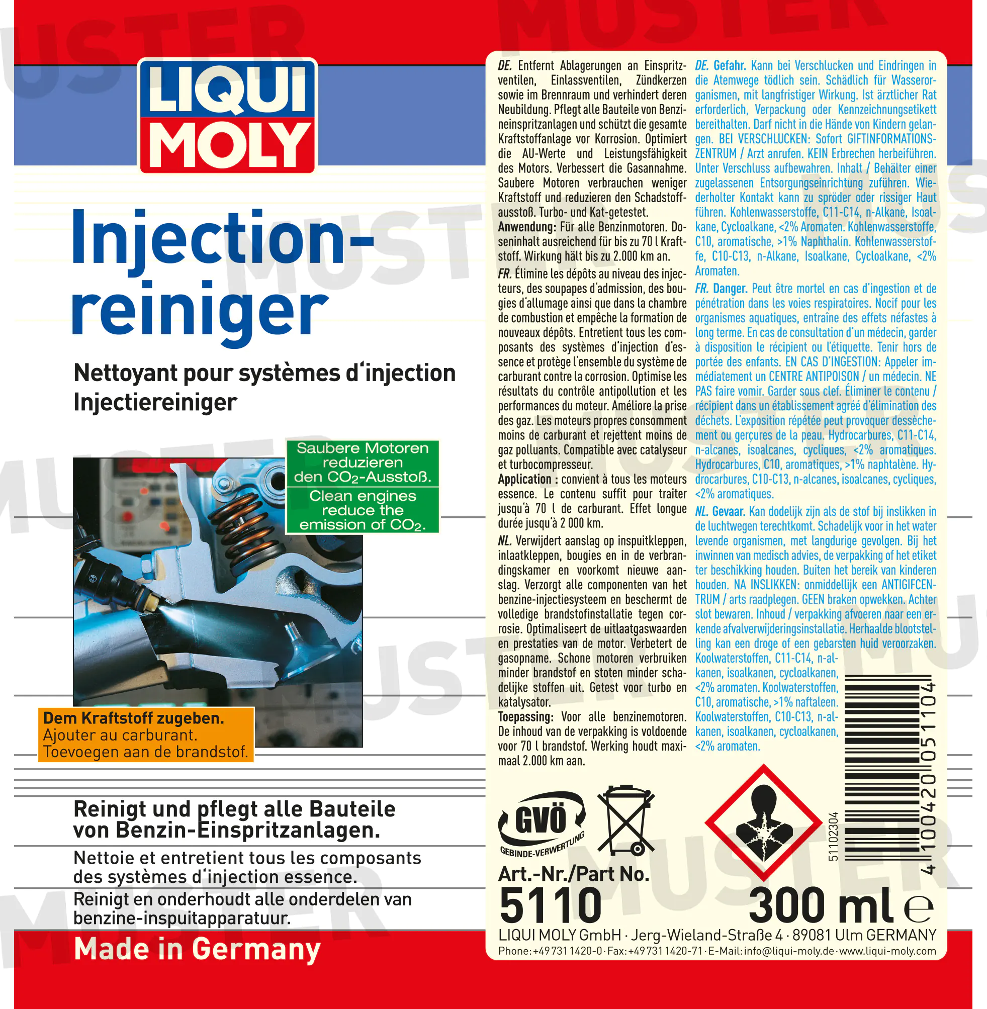 Liqui Moly Injection-Reiniger 300 ml Liqui Moly Injection-Reiniger 300 ml