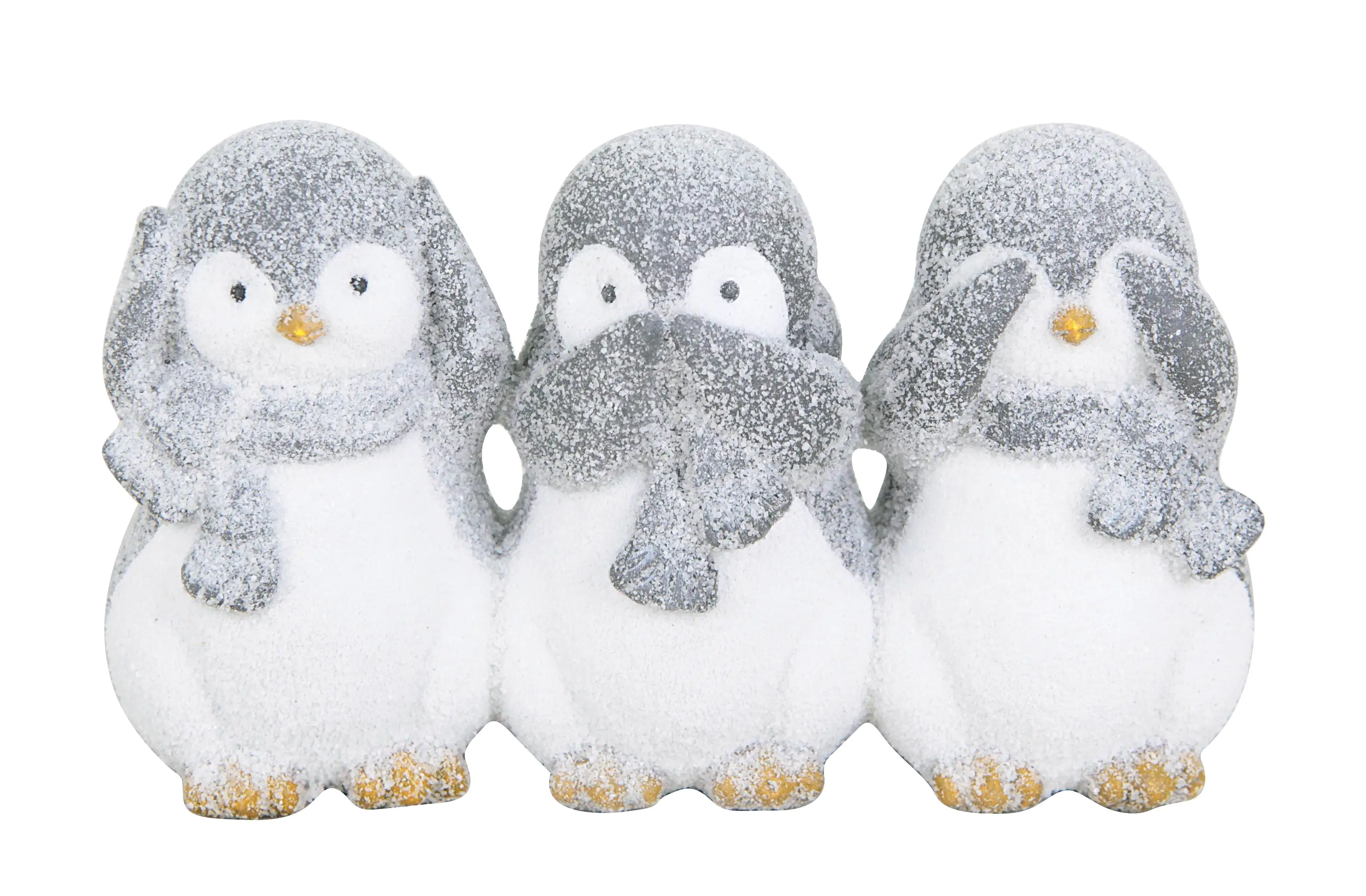 TrendLine Dekofigur Pinguine 16 x 10 cm weiß-grau TrendLine Dekofigur Pinguine 16 x 10 cm weiß-grau