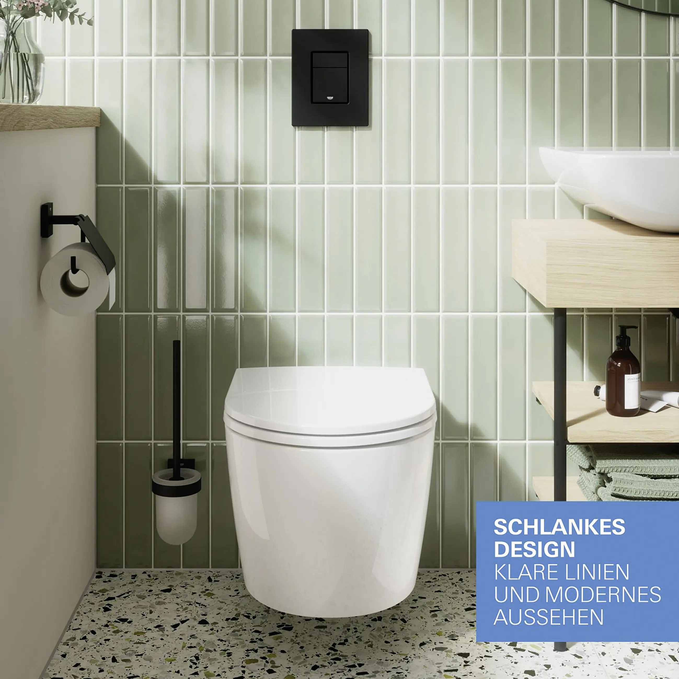 Grohe Wand WC spülrandlos Start Round Tiefspüler alpinweiß inkl. WC-Sitz