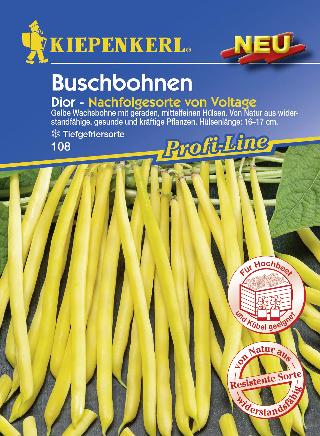 Kiepenkerl Buschbohne Dior Inhalt reicht für 6-8 lfd. Meter