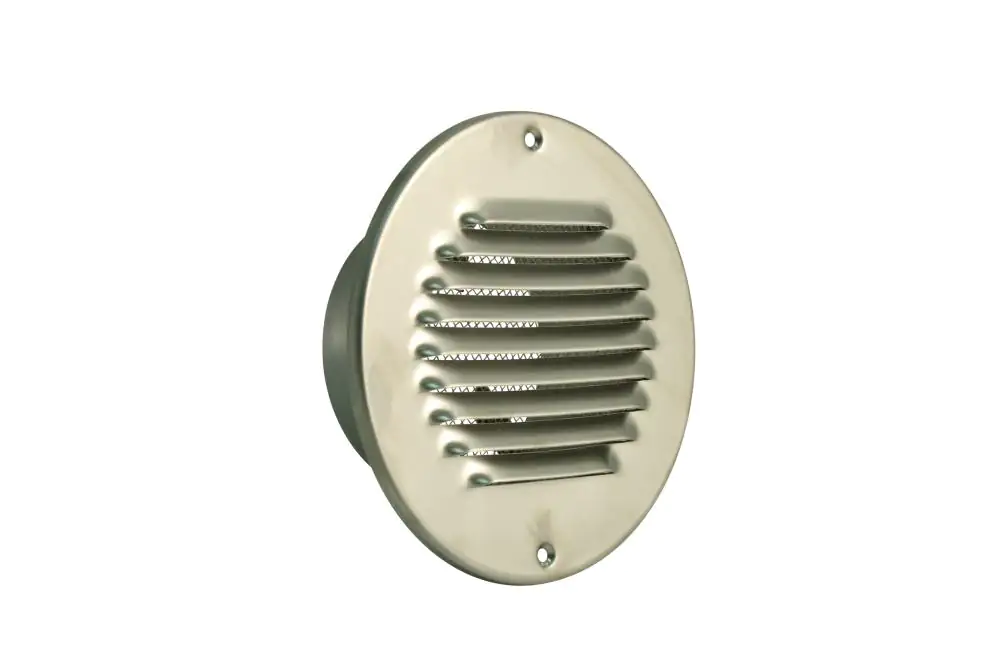 Marley Lüftungsgitter Ø 100 mm, mit Fliegengitter, Edelstahl