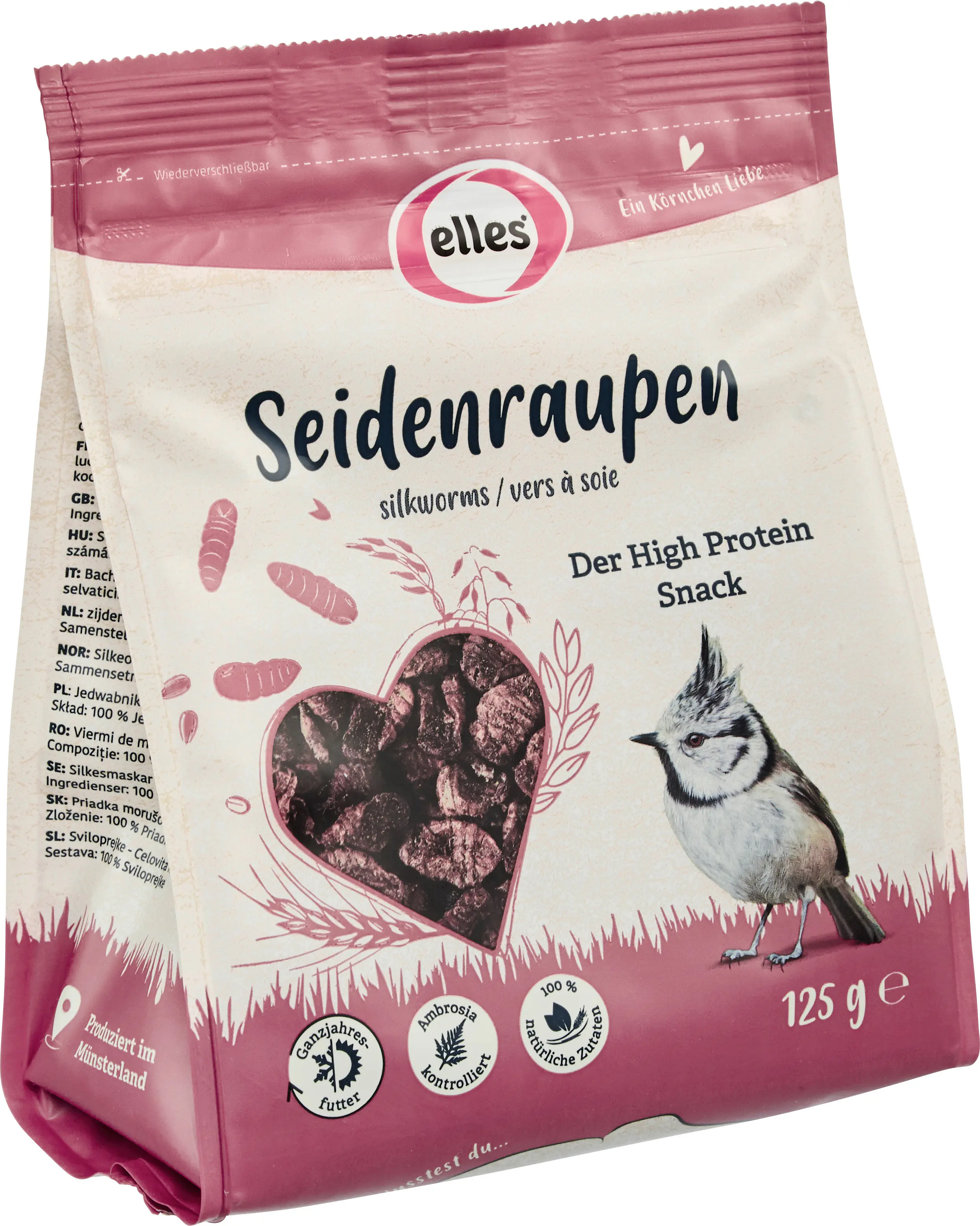Elles Wildvogelfutter Seidenraupen 125 g Elles Wildvogelfutter Seidenraupen 125 g