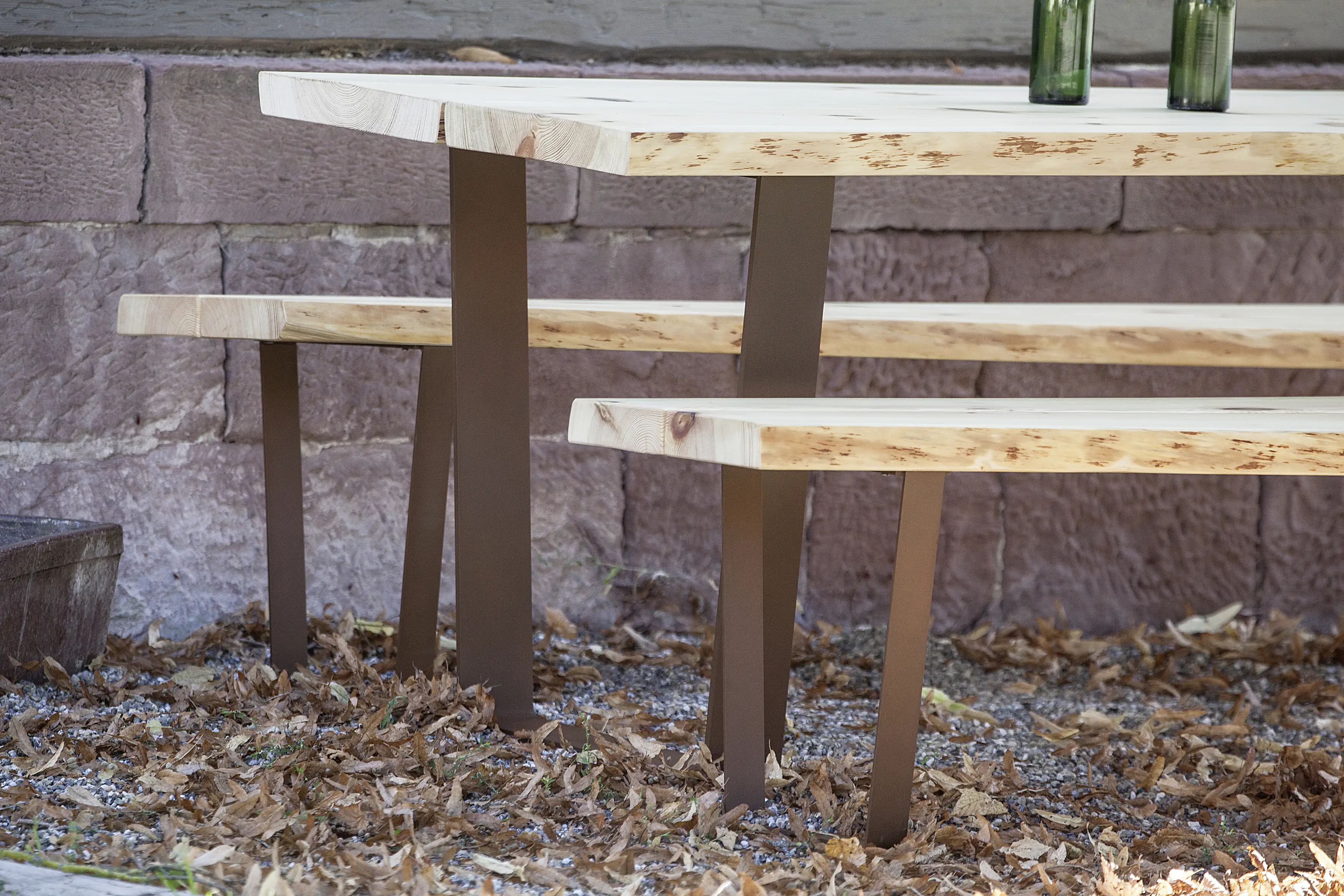 Dieda Tischbein V-Form rostoptik Maße: 71,0 x 70,0 x 10,0 cm