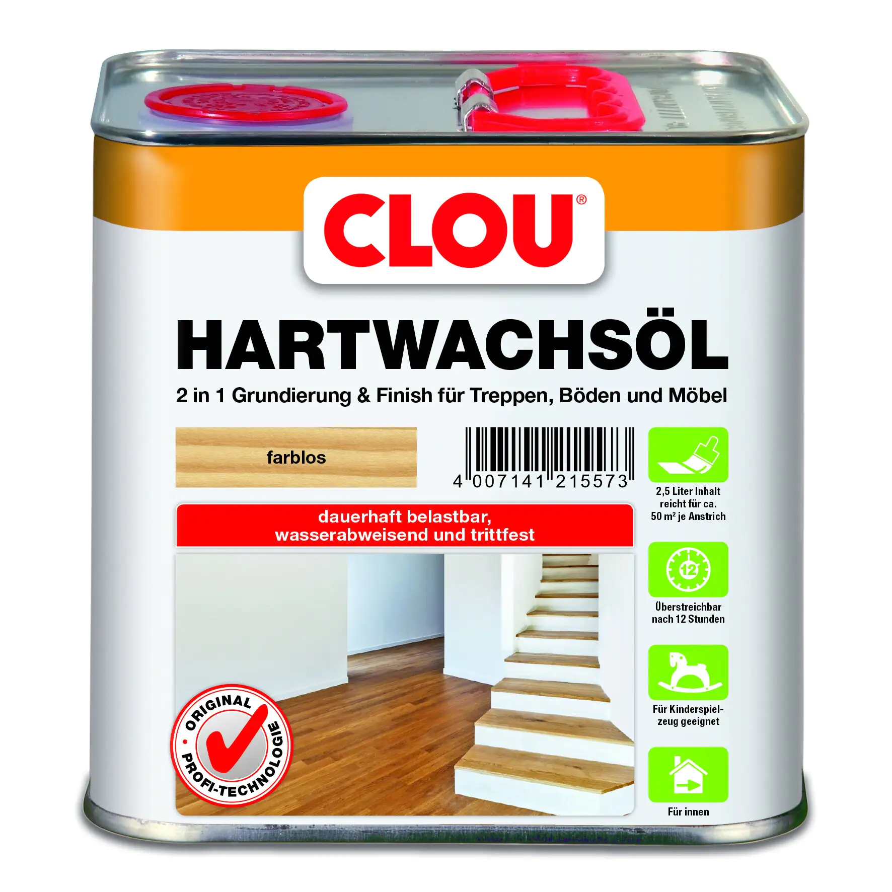Clou Hartwachs Öl farblos 2,5 L Clou Hartwachs Öl farblos 2,5 L