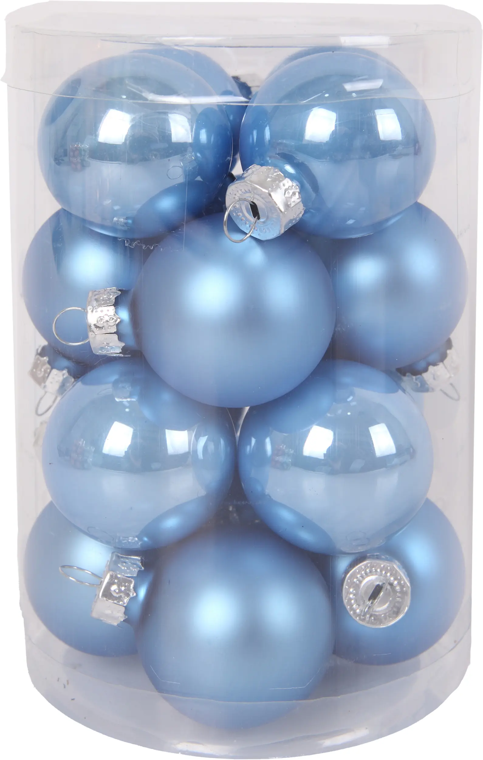 TrendLine Weihnachtskugeln aus Glas Ø 3,5 cm sky blue 16 Stück