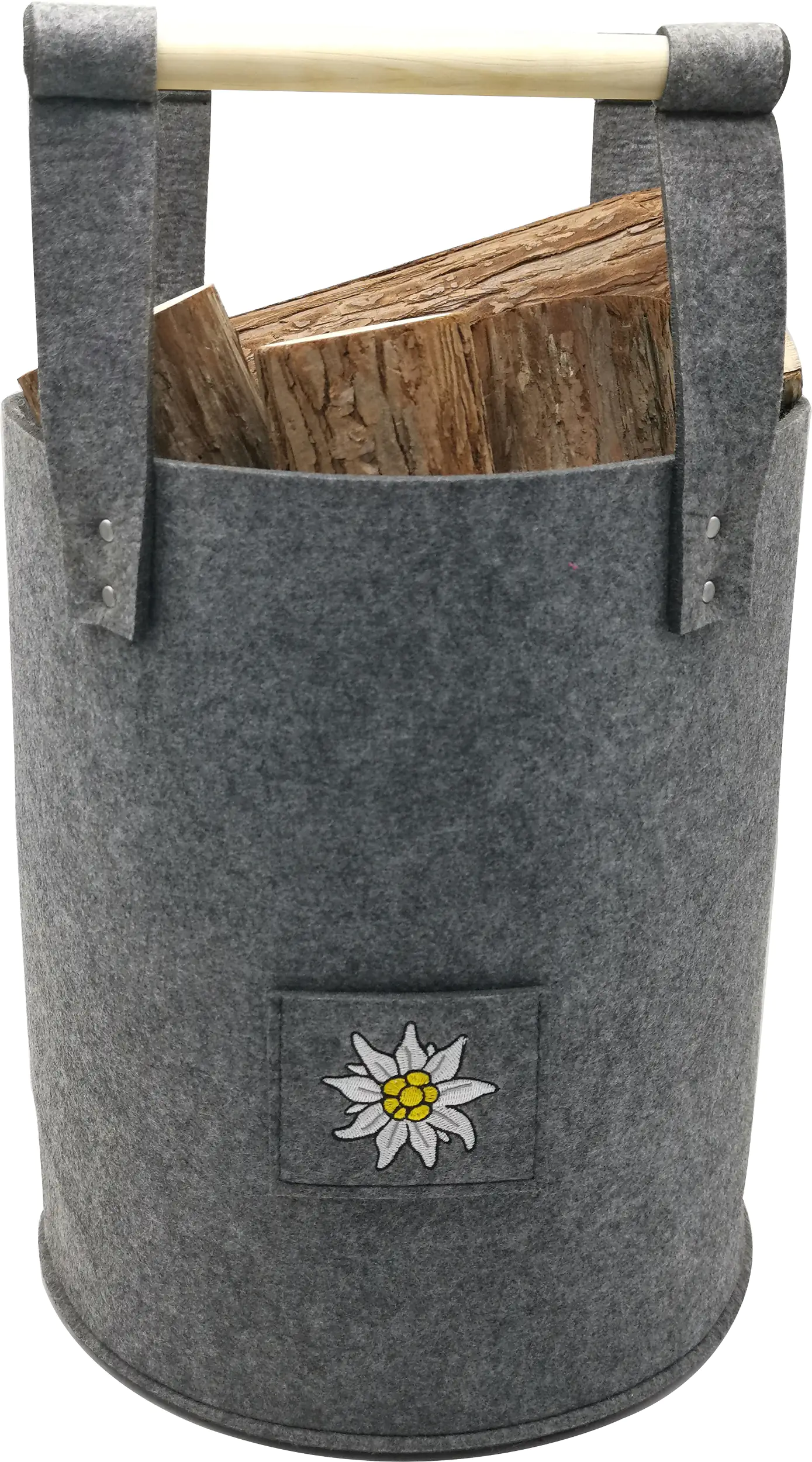 TrendLine Holzkorb Filz 31 x 37 cm grau