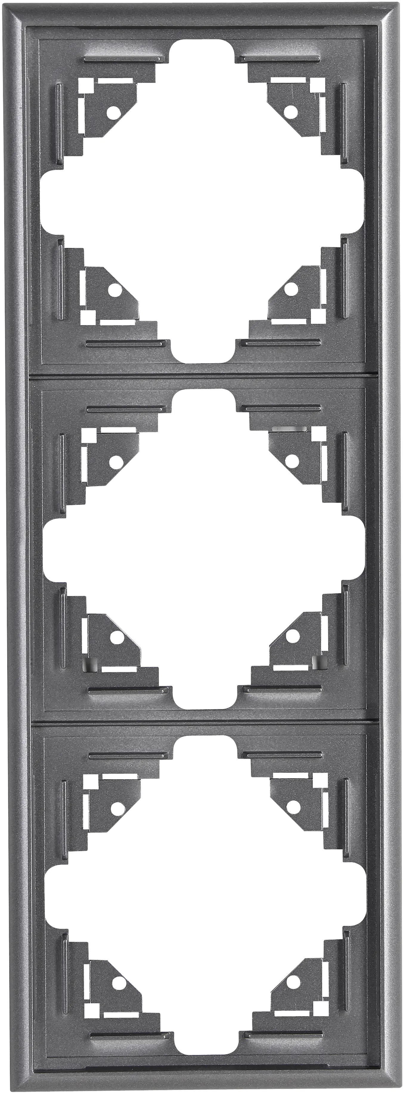 Kopp Abdeckrahmen 3-fach Malta, silber-anthrazit, 309315061