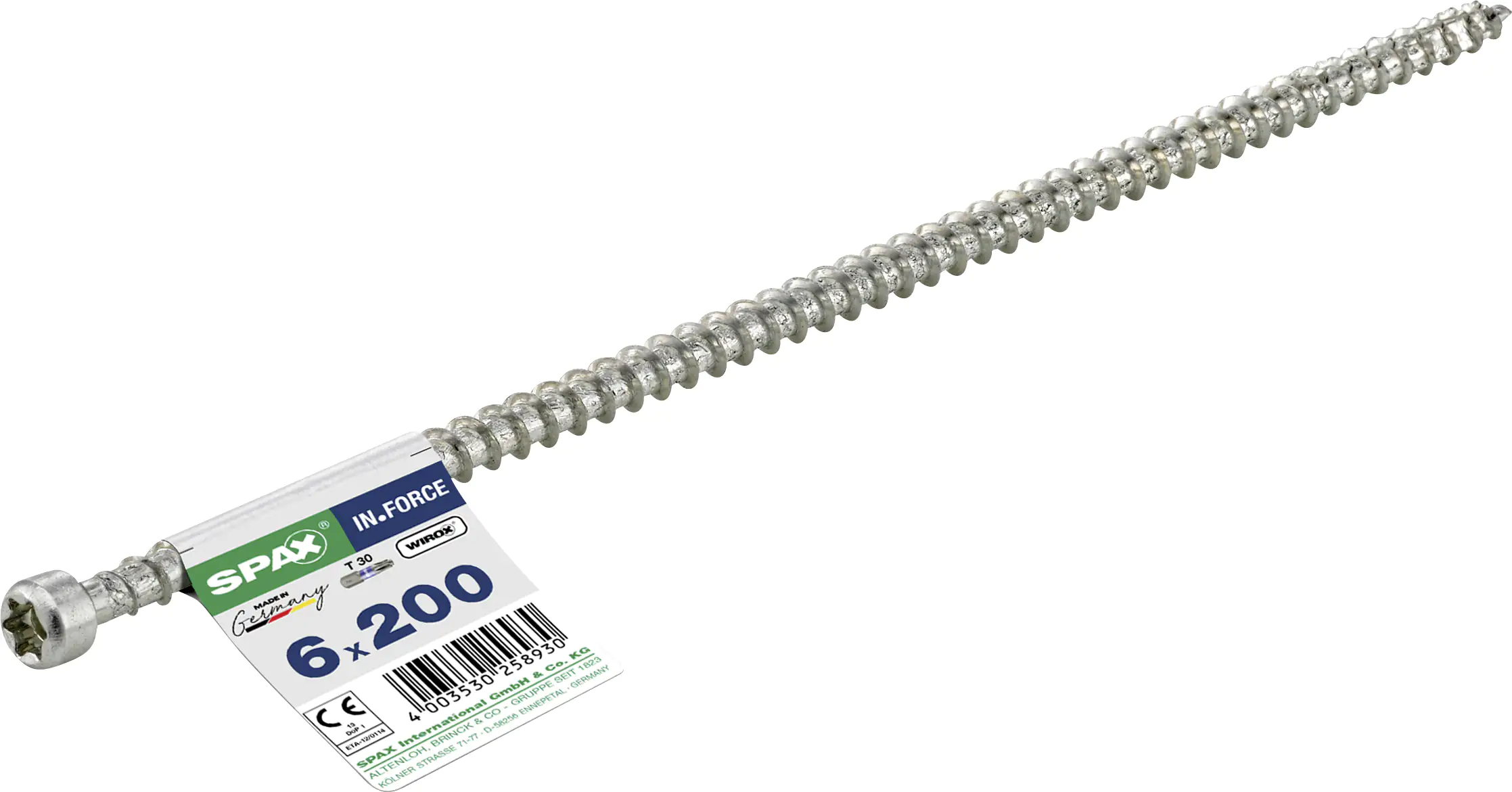 Spax Holzbauschrauben 6.0 x 200 mm TX 30 - 1 Stk. Spax Holzbauschrauben 6.0 x 200 mm TX 30 - 1 Stk.