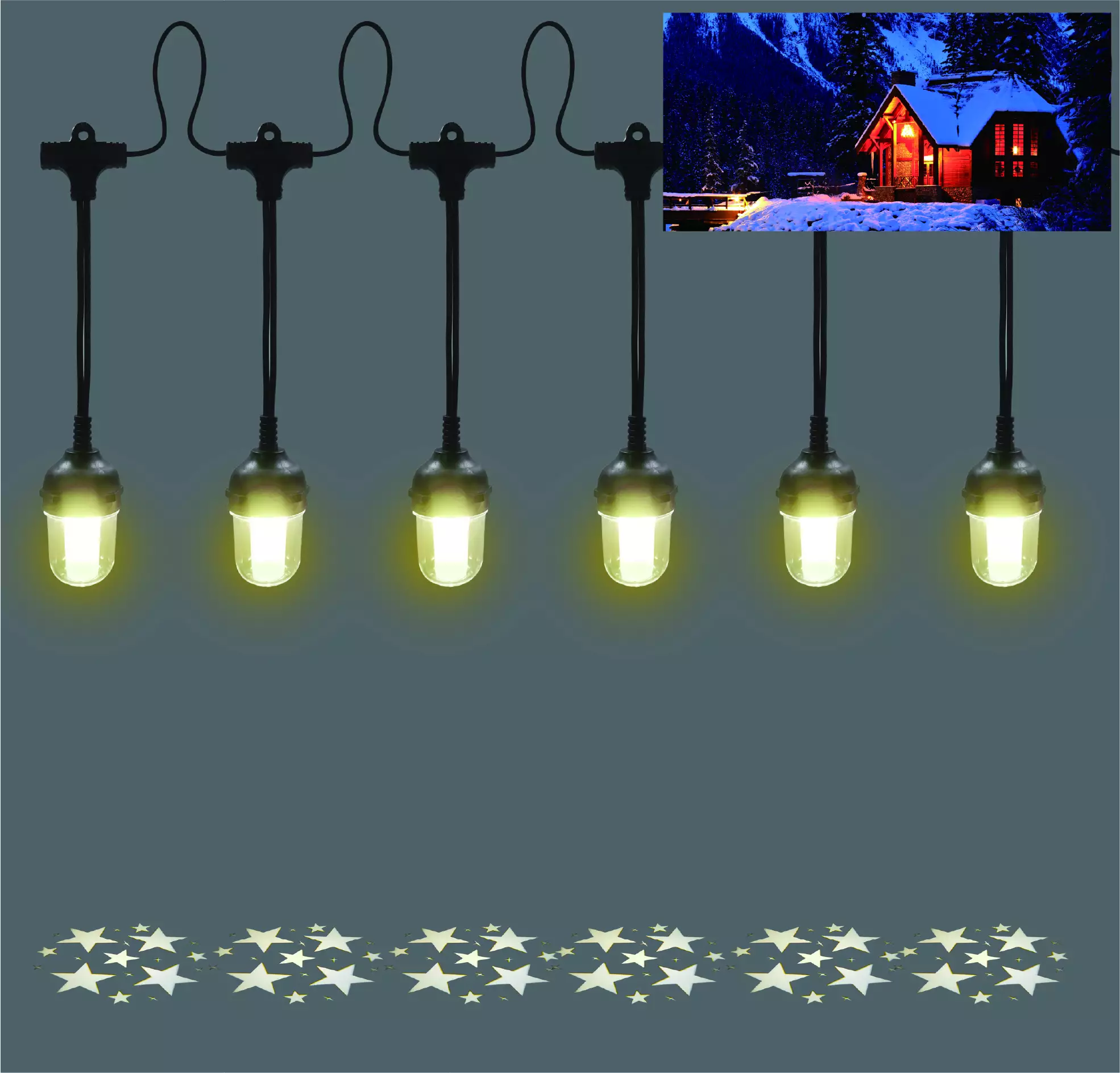 TrendLine LED-Lichterkette Projektor Sterne Außen 2,5 m warmweiß mit Timer TrendLine LED-Lichterkette Projektor Sterne Außen 2,5 m warmweiß mit Timer