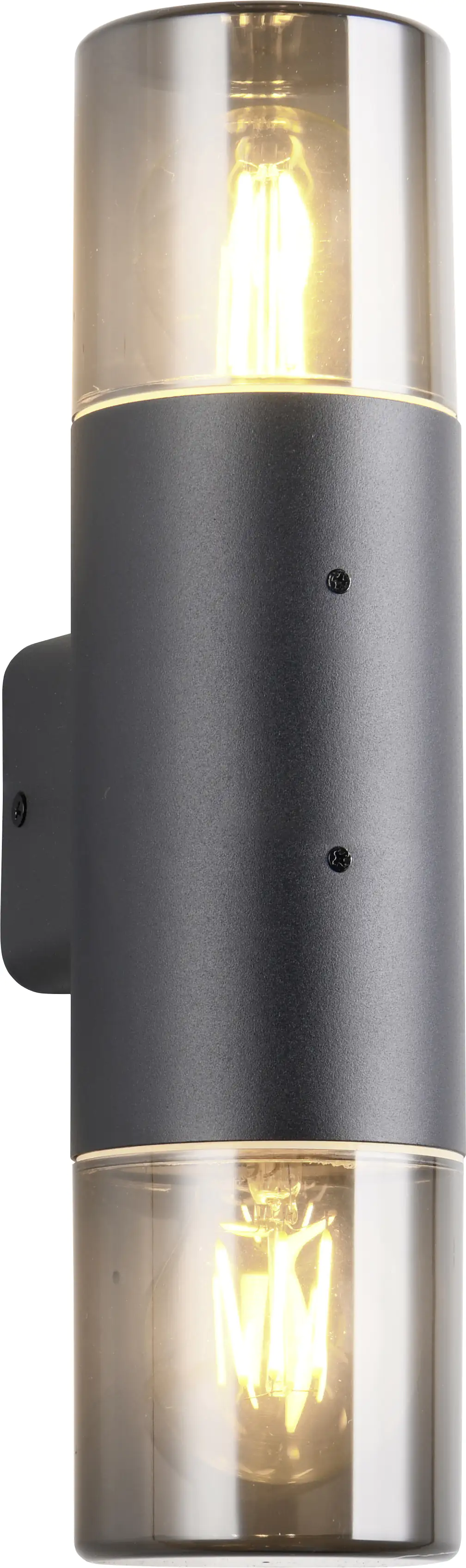 Trio Leuchten Außen-Wandleuchte Hoosic schwarz matt E27 Up & Down mit Bewegungsmelder