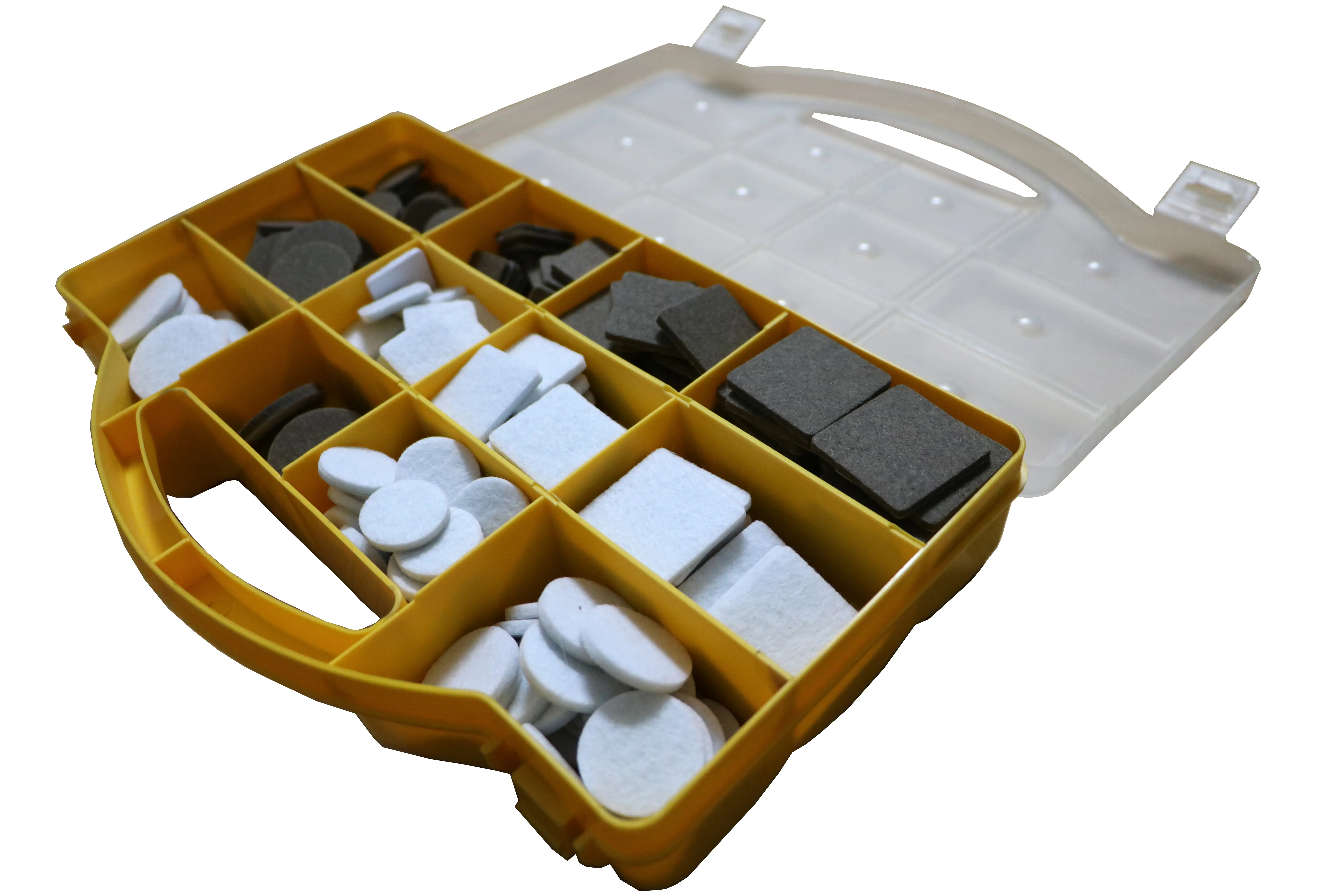 2077631448950 TrendLine Filzgleiter-Sortimentskasten weiß-braun 275-Stück