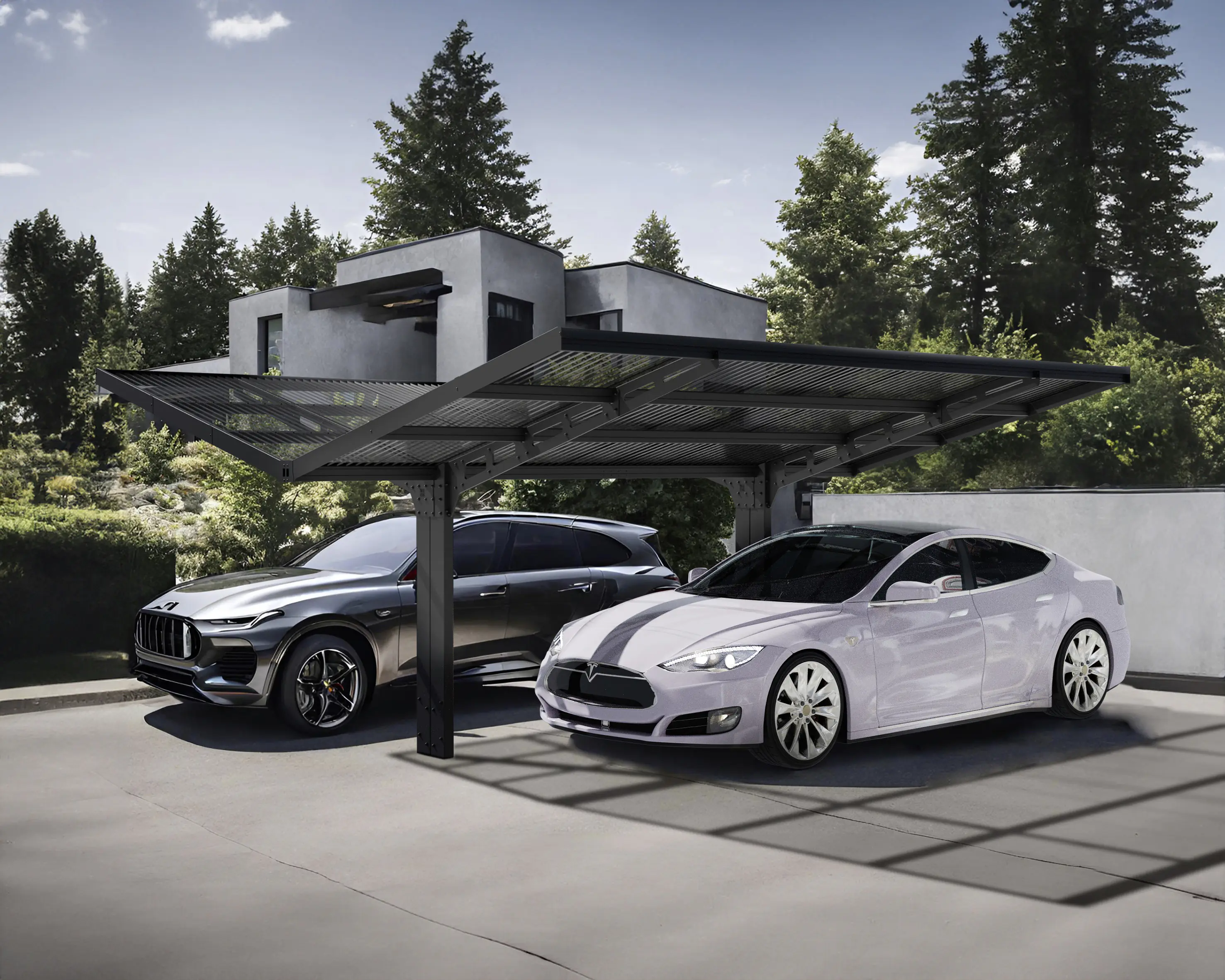 Canopia Carport Sydney Wings  Schwarz Alu 572 x 586 cm Canopia Carport Sydney Wings  Schwarz Alu 572 x 586 cm