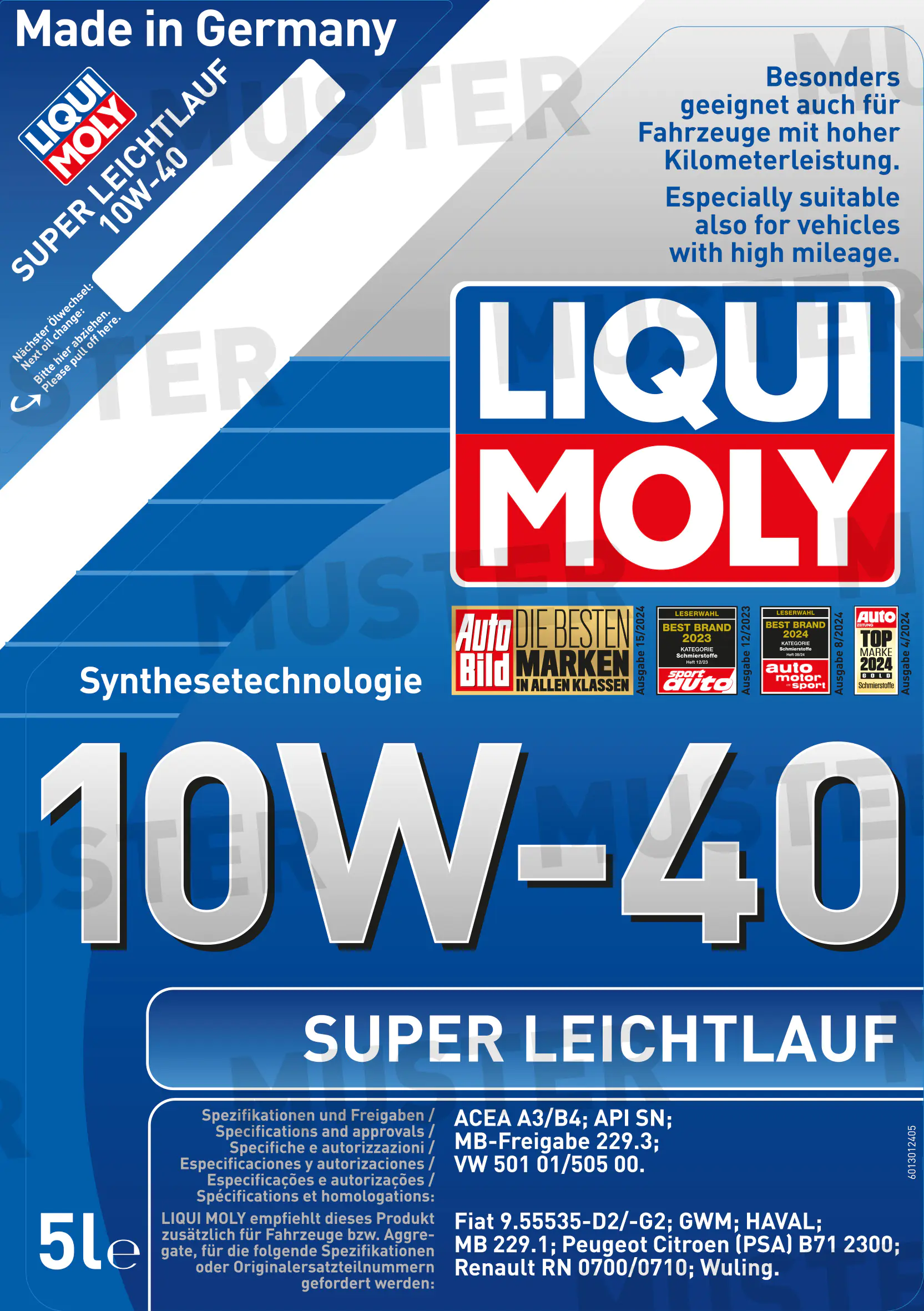Liqui Moly Motoröl Super Leichtlauf 10W-40 5 L