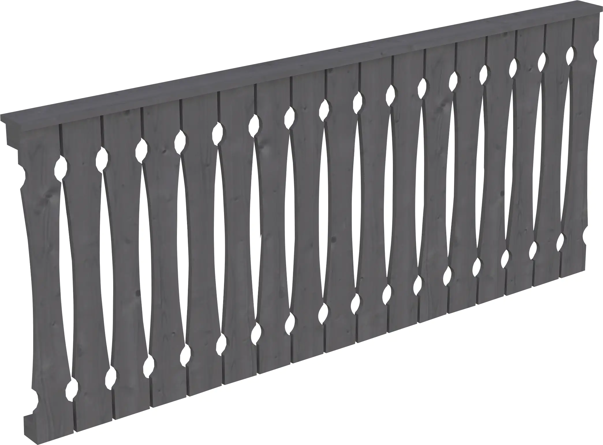 SKAN HOLZ Brüstung Balkonschalung 220 x 96 cm Fichte