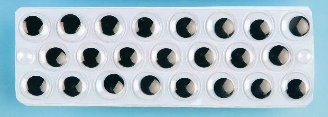 Glorex Wackelaugen rund 10 mm, 30 Stück