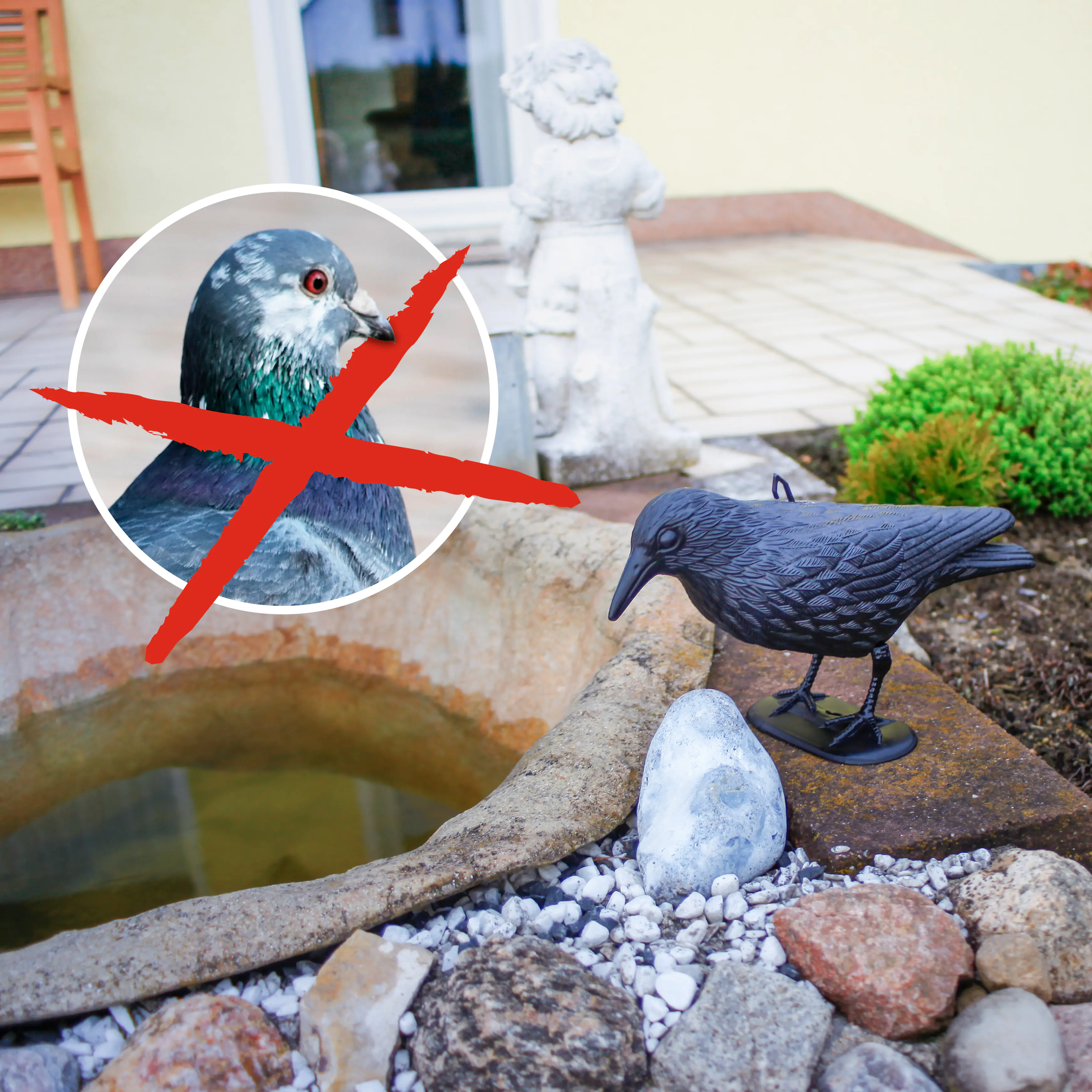 Gardigo Vogelabwehr Krähe schwarz