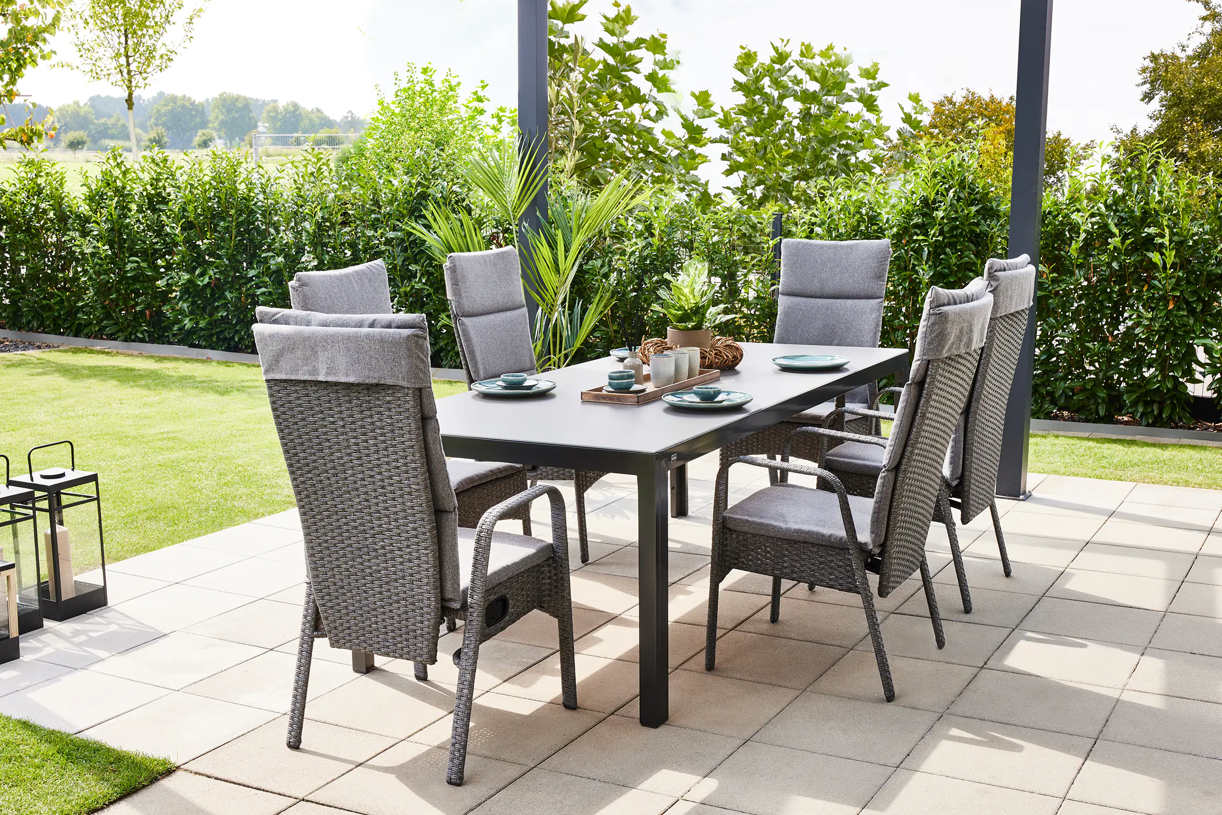 TrendLine Gartenmöbel-Set Linz & Pero 7-teilig inkl. Auflagen TrendLine Gartenmöbel-Set Linz & Pero 7-teilig inkl. Auflagen