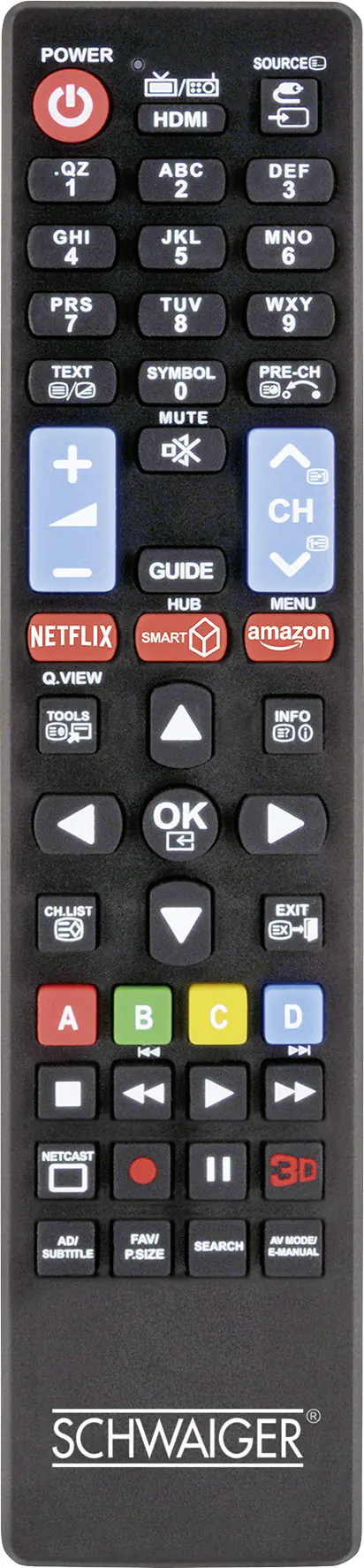 Schwaiger 5 IN 1 Ersatzfernbedienung Schwaiger 5 IN 1 Ersatzfernbedienung