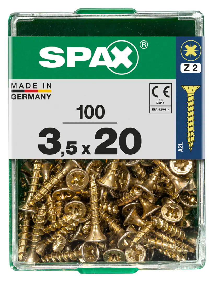 Spax Universalschrauben 3.5 x 20 mm PZ 2 - 100 Stk.
