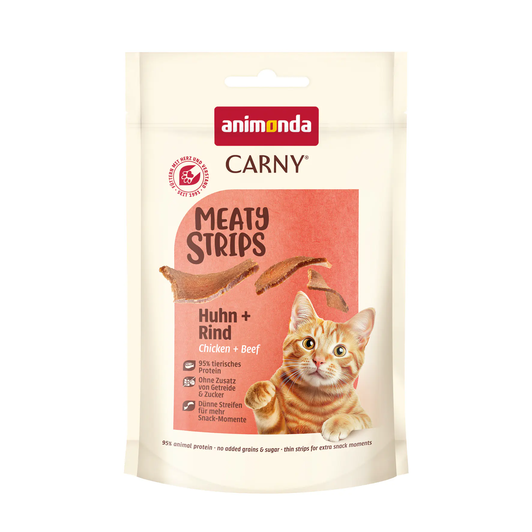 Animonda Carny Meaty Strips Katzensnack Adult 50 g Huhn & Rind