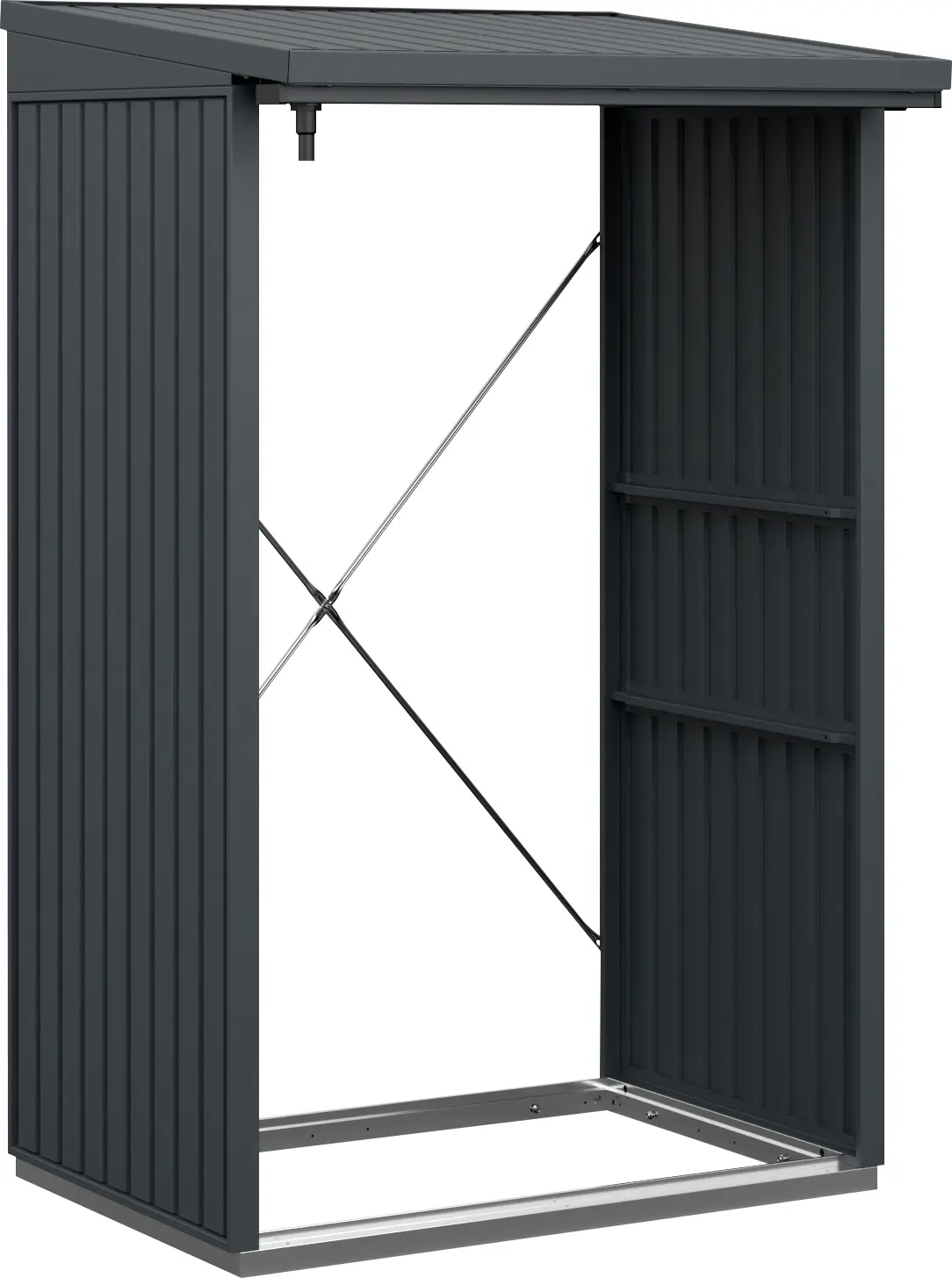 Ecostar Kaminholzregal Trend-V Typ 1, anthrazitgrau, mit Verstrebung Ecostar Kaminholzregal Trend-V Typ 1, anthrazitgrau, mit Verstrebung