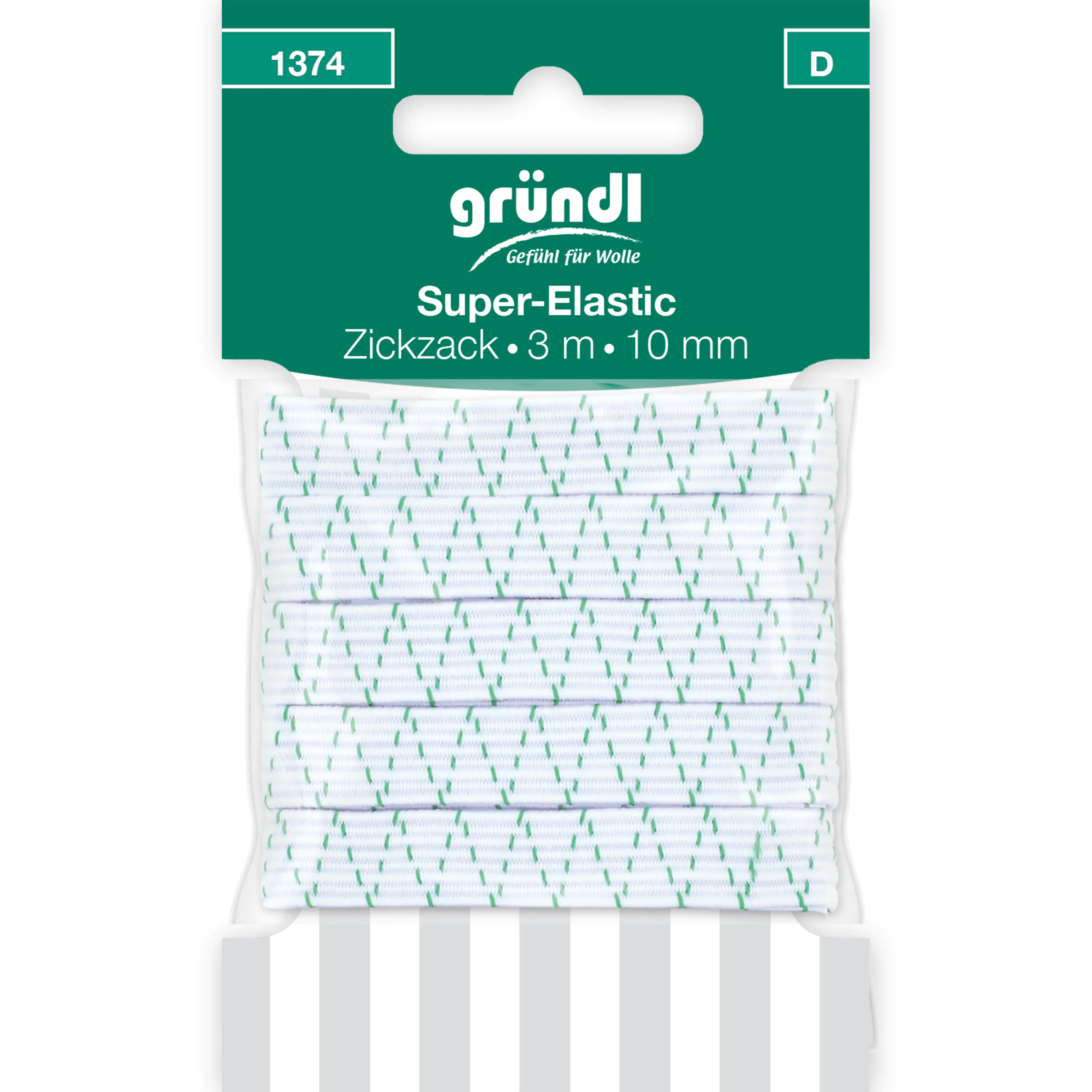 Gründl Super-Elastic Zickzack weiß