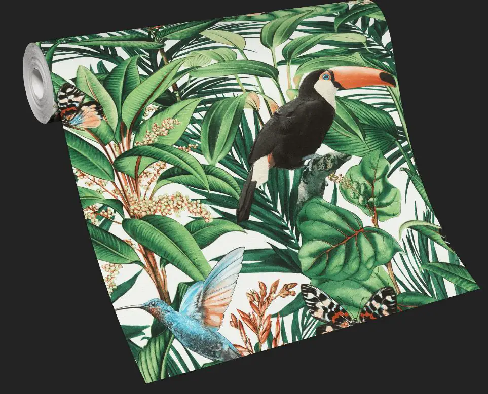4002790206484_1 Erismann Vliestapete 10121-07 Paradiso 2 Floral grün 10,05 x 0,53 m