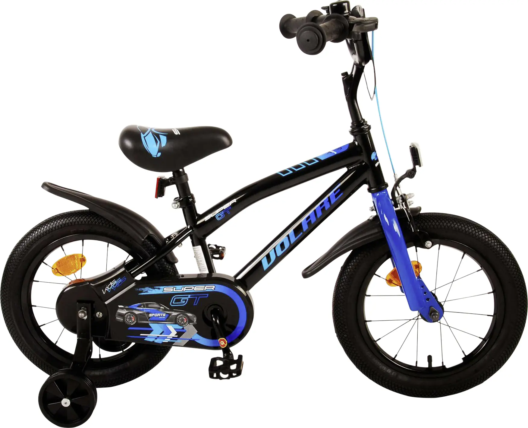 Volare Kinderfahrrad Super GT 14 Zoll schwarz blau Volare Kinderfahrrad Super GT 14 Zoll schwarz blau