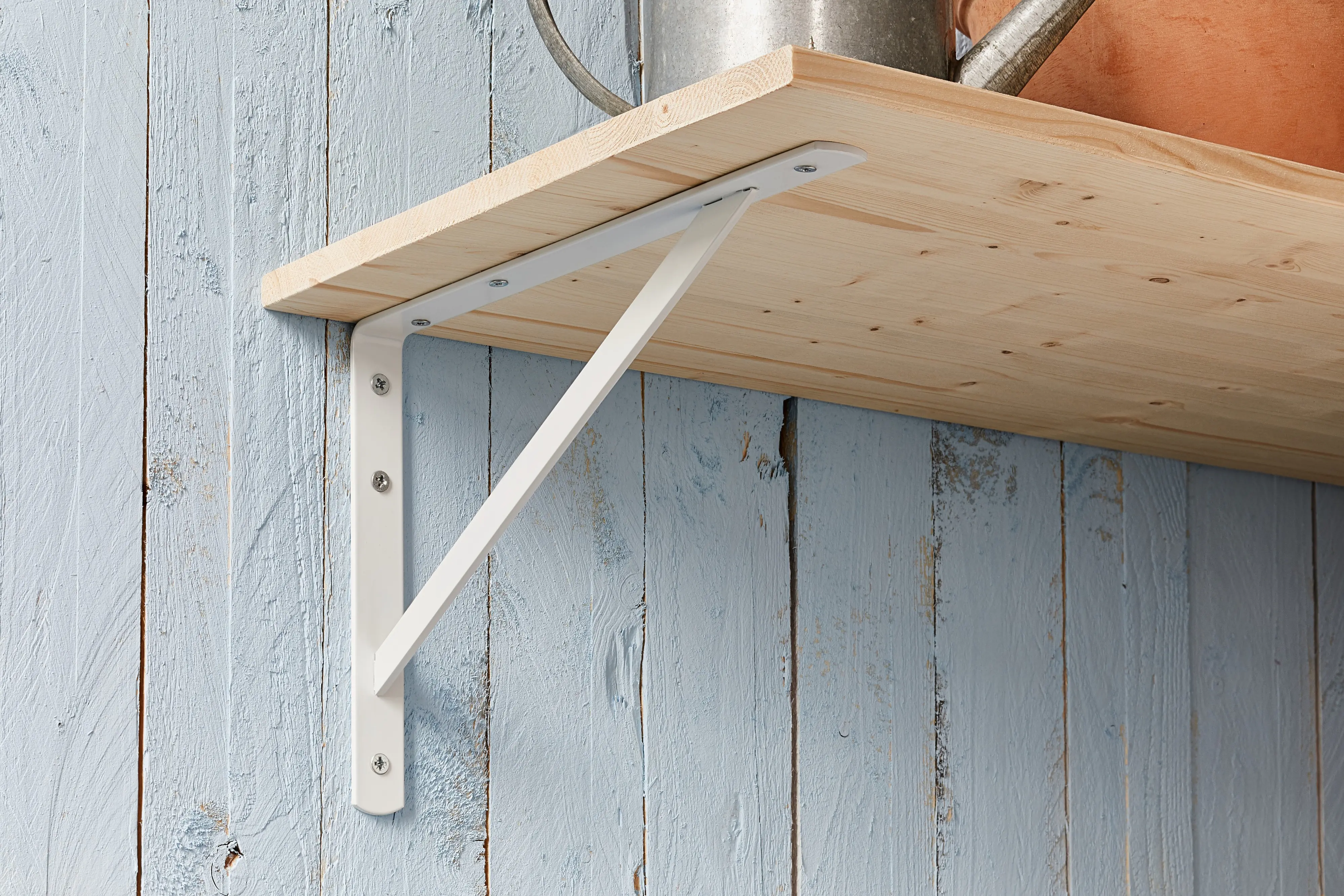 Dolle Schwerlast-Regalträger Beam mit Strebe 29,5 x 20,5 cm weiß