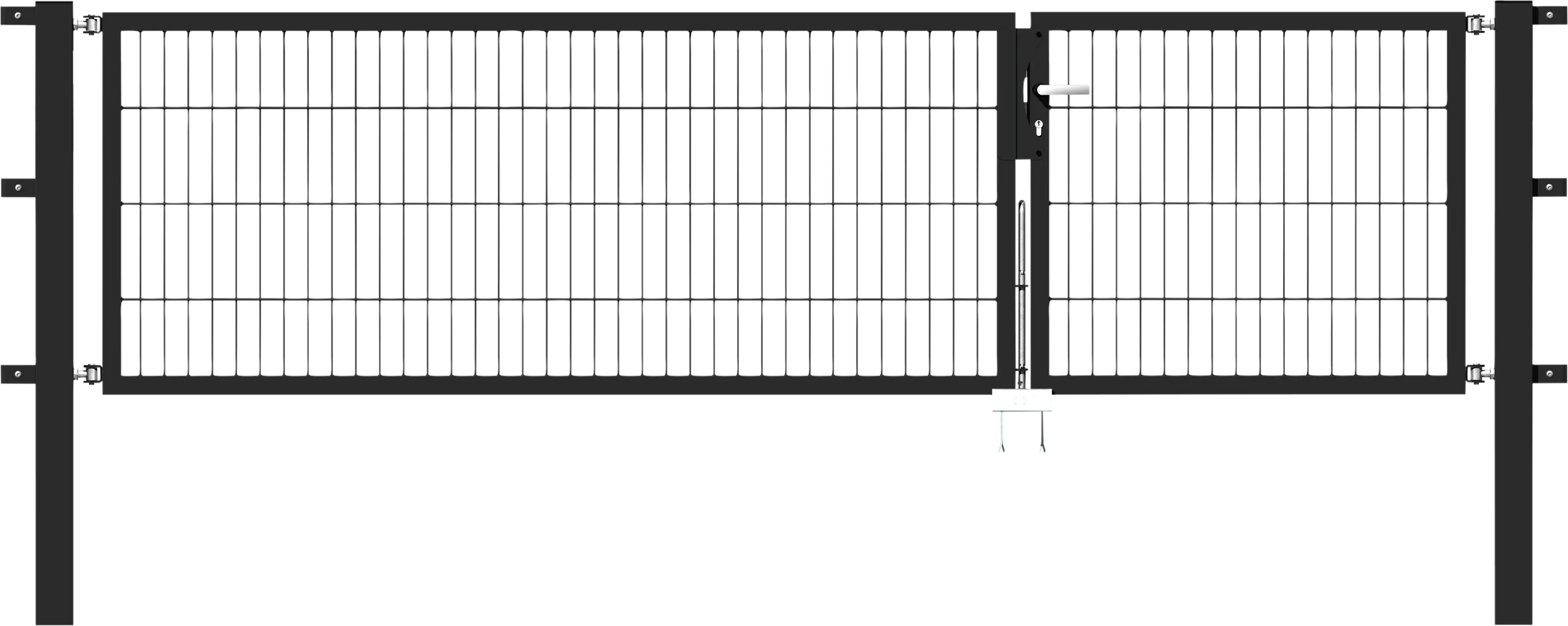 Alberts Stabgitter Doppeltor Flexo 300 x 80 cm 6/5/6 anthrazit zE