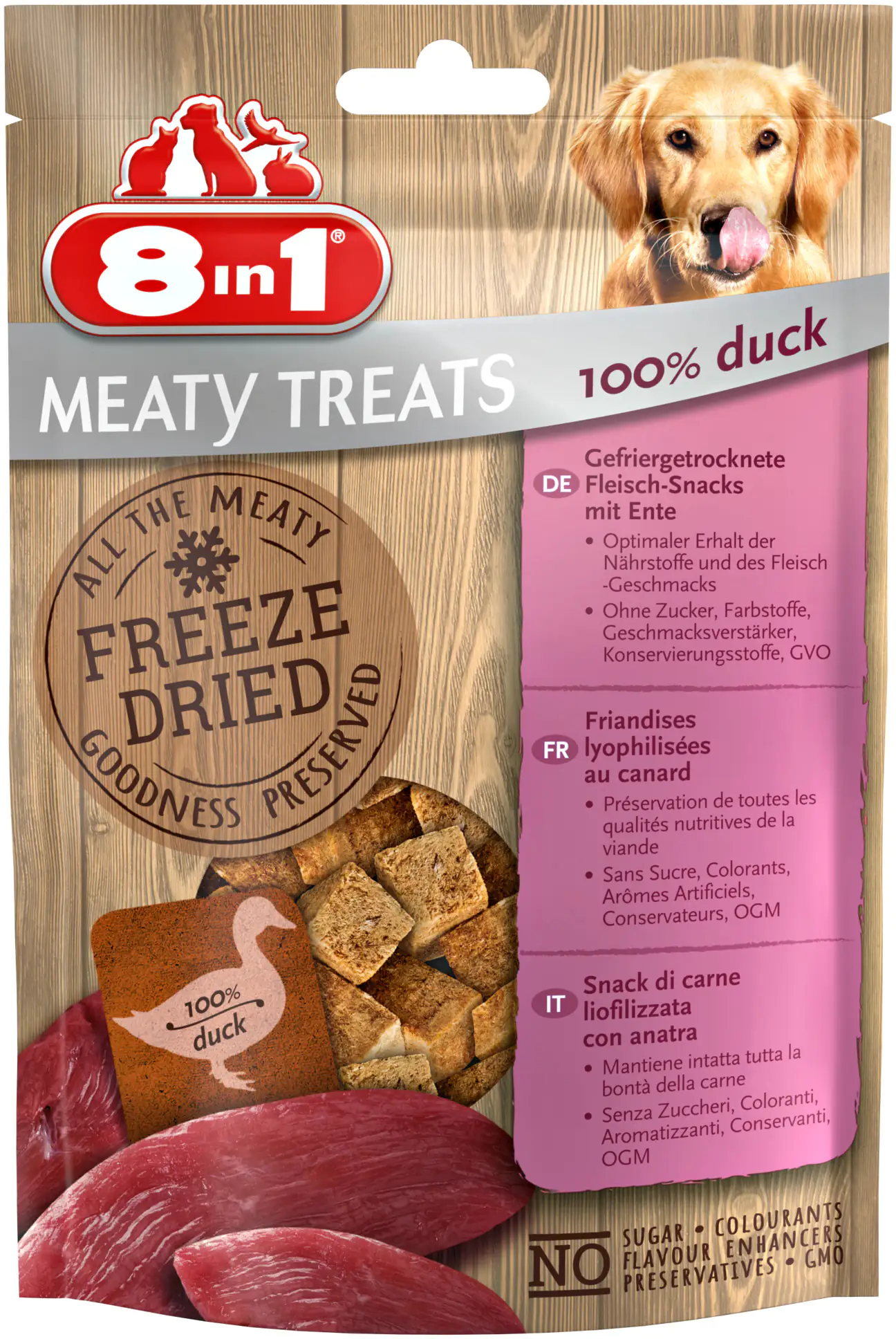 8in1 Meaty Treats mit 100% Ente 50 g