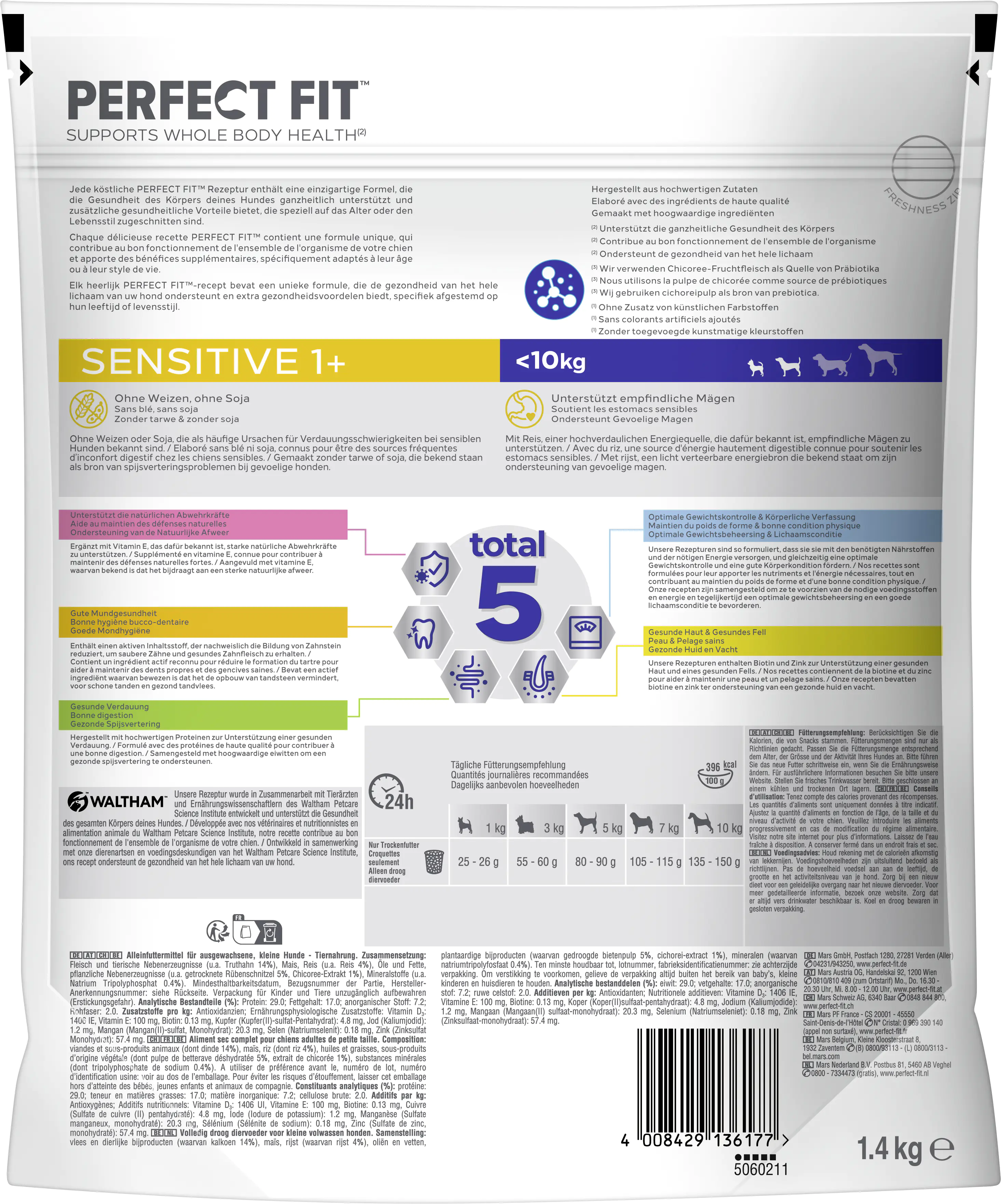 Perfect Fit Sensitive Adult 1+ Hundefutter für kleine Hunde Truthahn 1,4kg Perfect Fit Sensitive Adult 1+ Hundefutter für kleine Hunde Truthahn 1,4kg