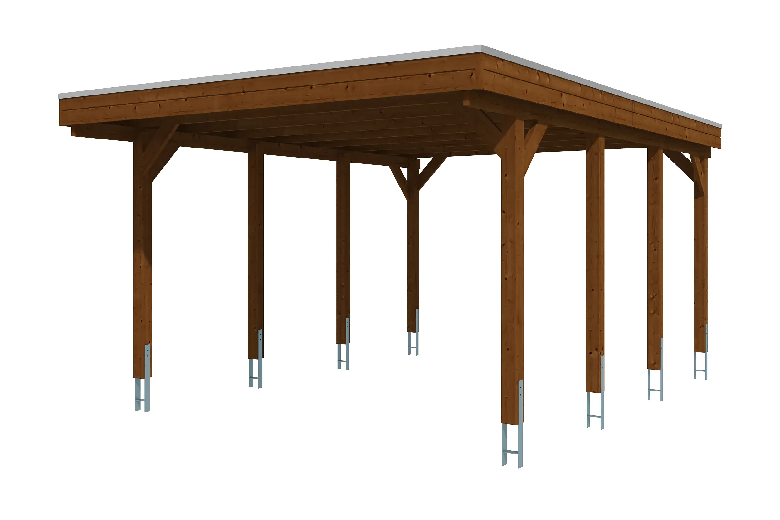 4018211026517_02 SKAN HOLZ Carport Friesland 397 x 555 cm mit Aluminiumdach
