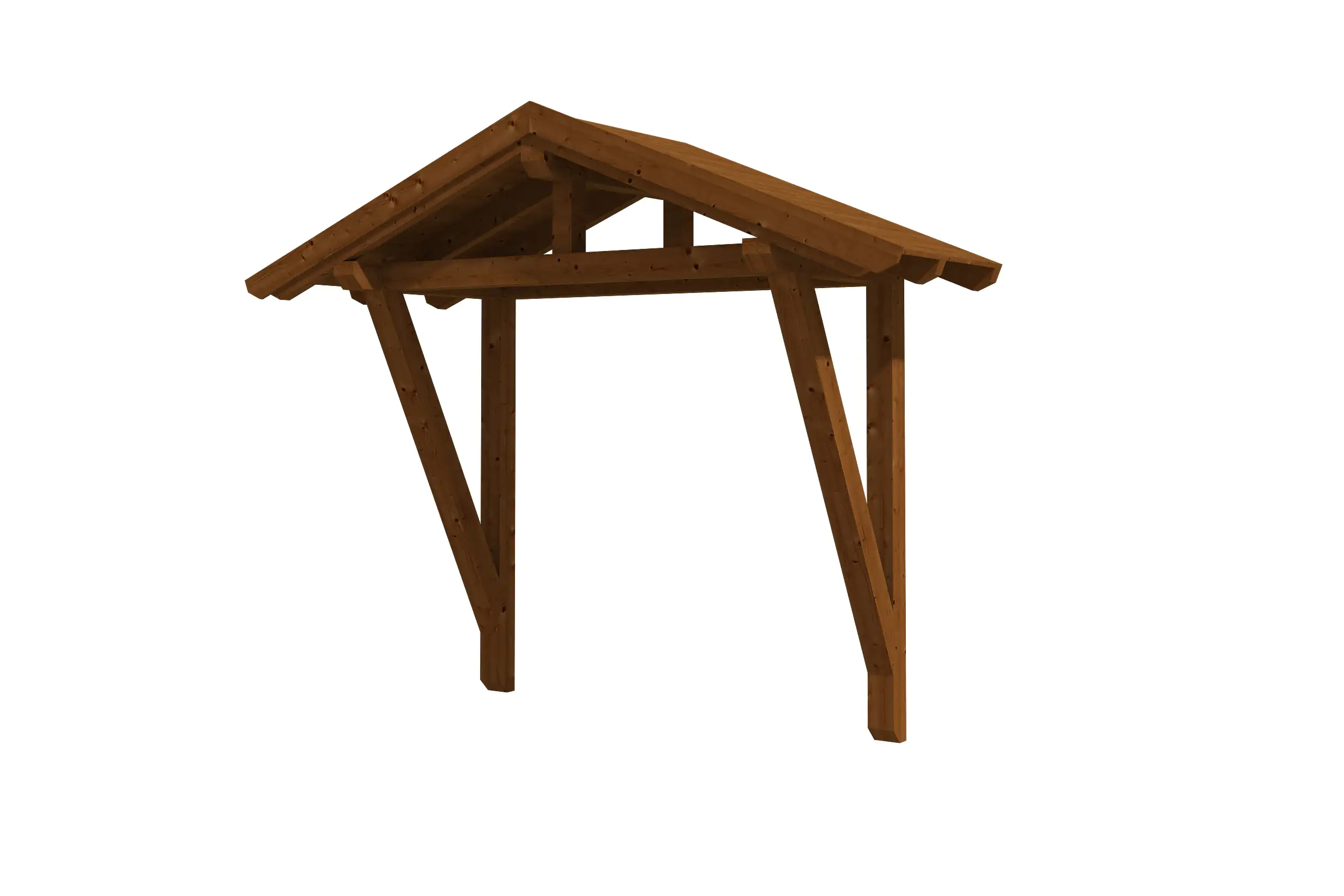 SKAN HOLZ Vordach Stralsund Typ 2 289 x 116 cm, lasiert in Nussbaum