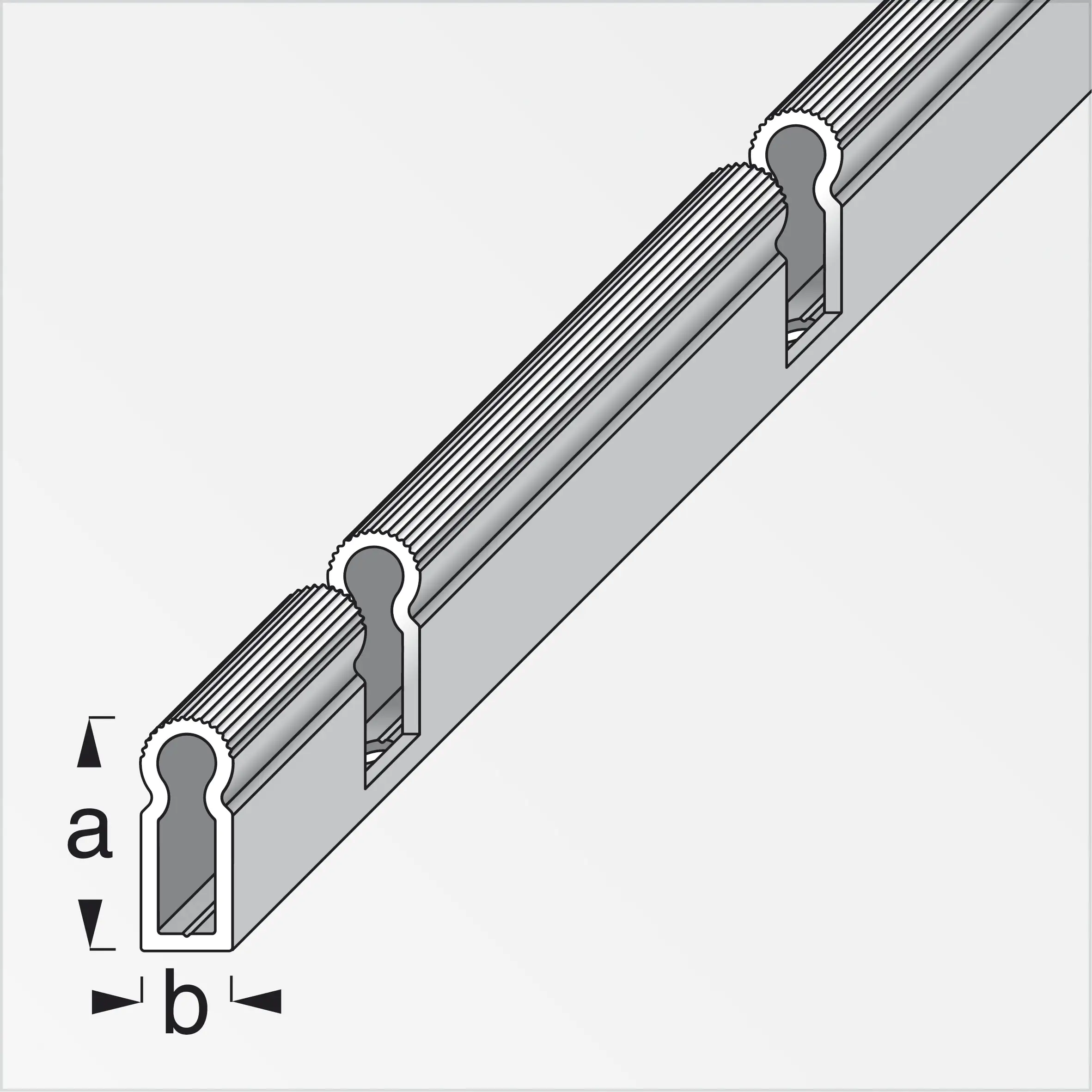 alfer Alu-Träger-Profil Renovation 1 m, 13 x 8 mm Alu roh blank