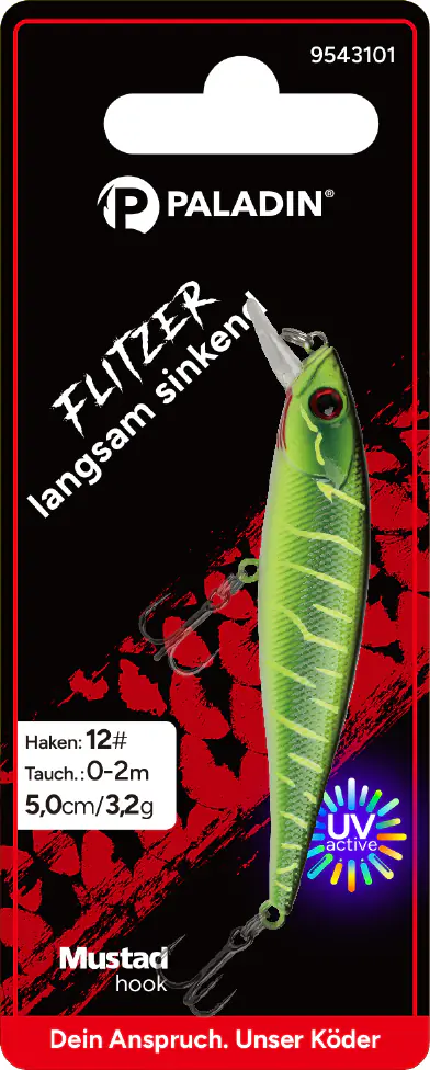 Paladin Angelköder Reißer schwimmend I 9 cm UV-Spezialeffektlackierung
