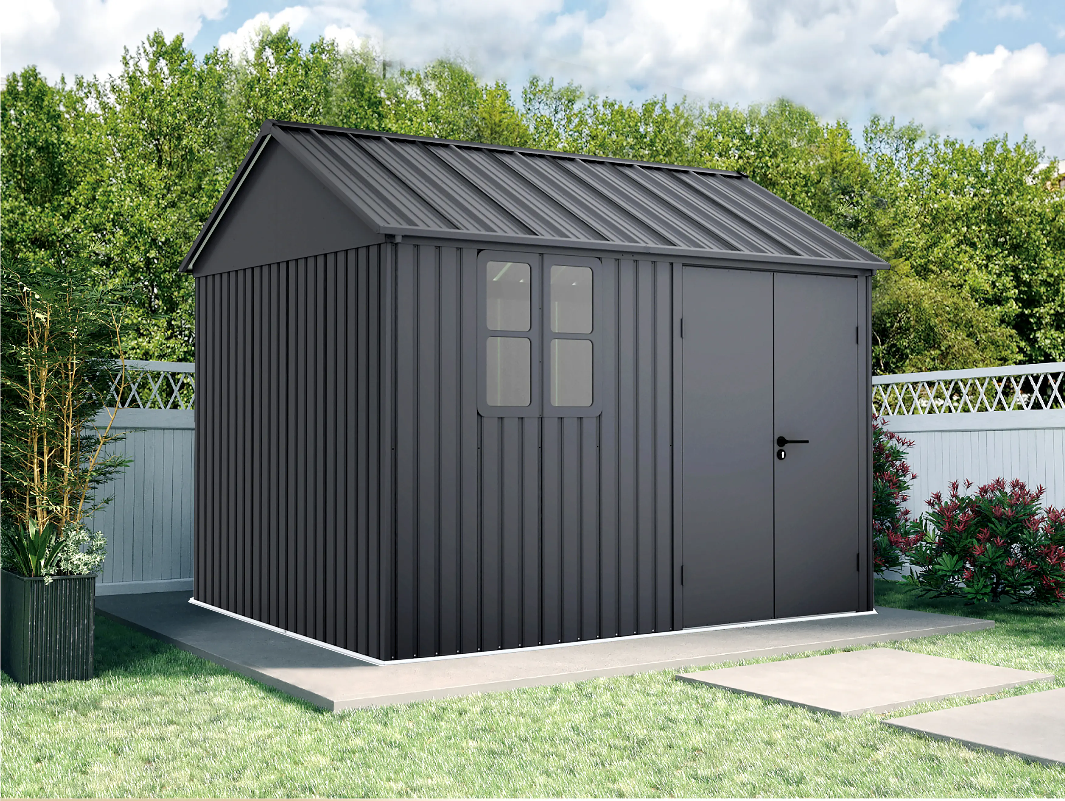 Gerätehaus Aluminium Garden Shed 291 x 231 cm Gerätehaus Aluminium Garden Shed 291 x 231 cm