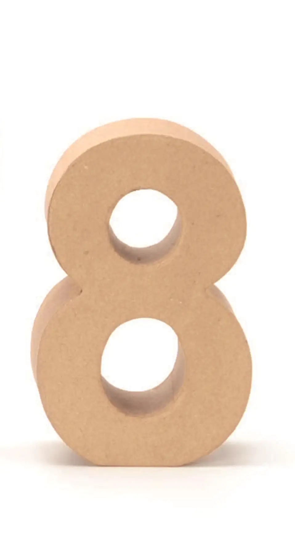 Glorex Papp-Zahl 8 17,5 x 5,5 cm