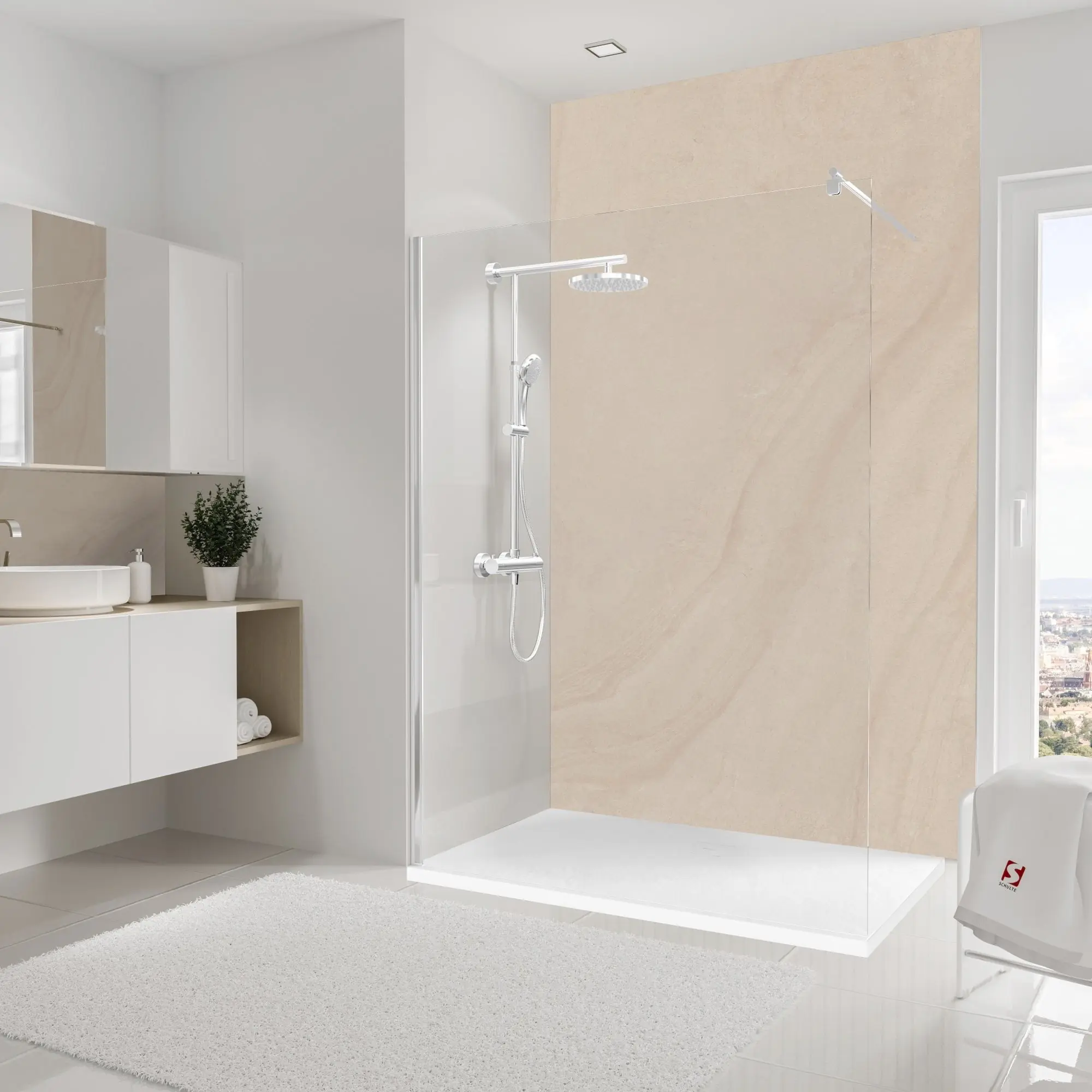 Schulte Duschrückwand DecoDesign Dekor 150 x 255 cm Sandstein beige