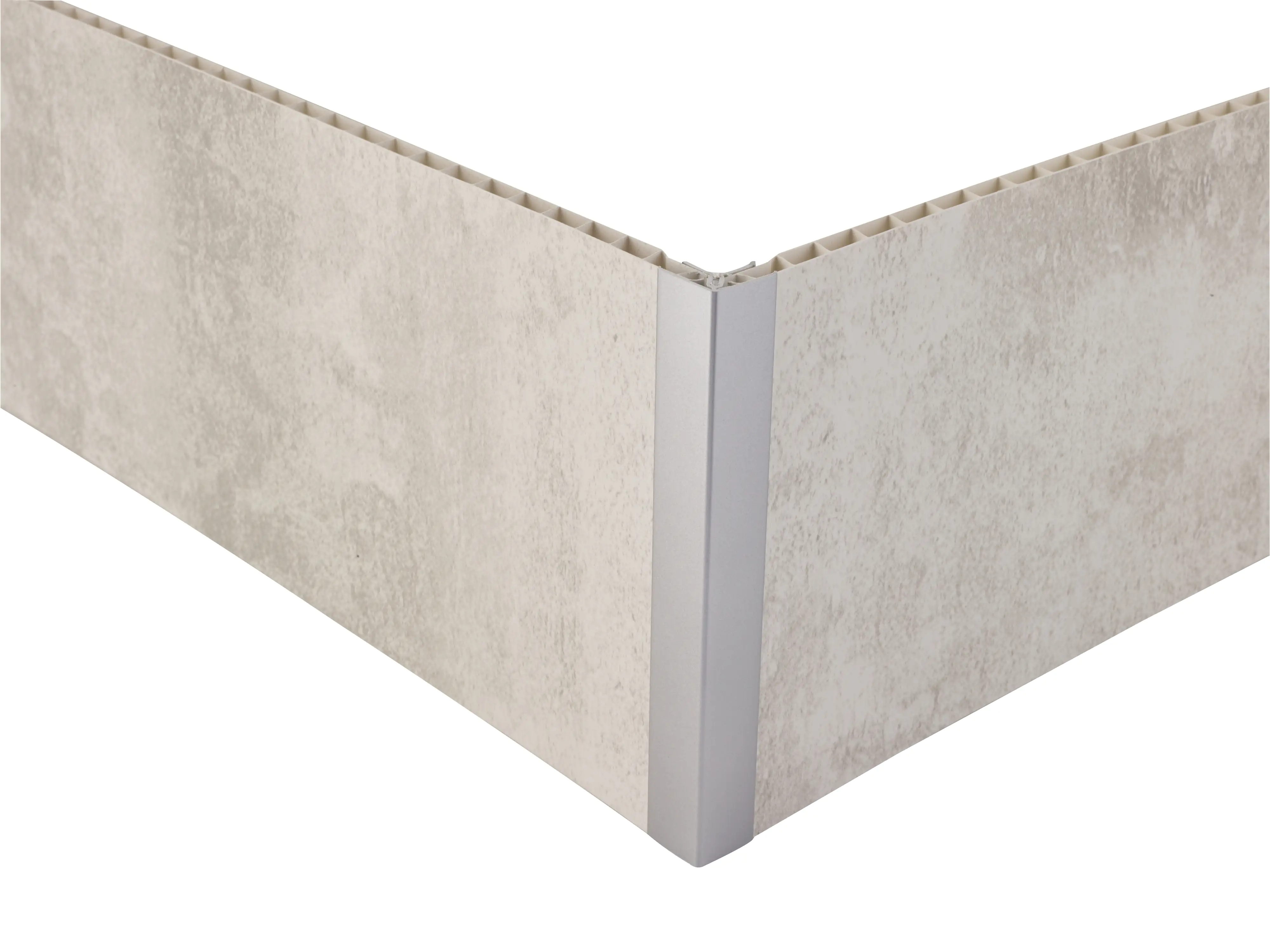 Grossfillex Innen/Außenwinkel für Paneele 5-8 mm Stärkte 260 cm lang alufarben