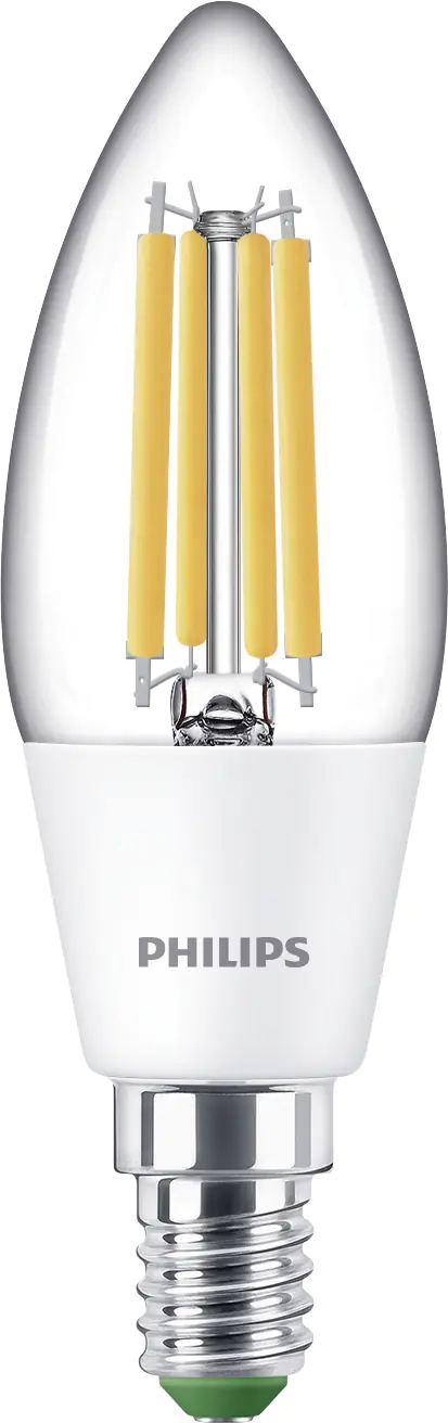 Philips LED-Leuchtmittel Filament Kerzenform B35 E14 2,3W warmweiß