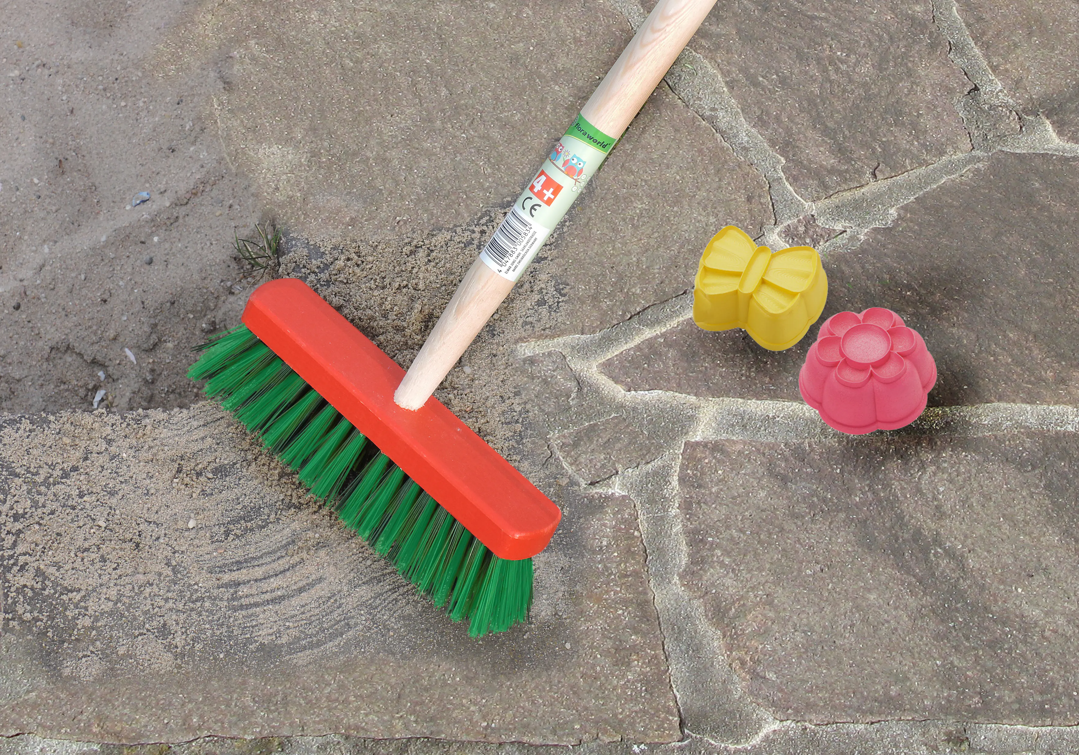 Floraworld Besen für Kinder Comfort 22 cm Arbeitsbreite